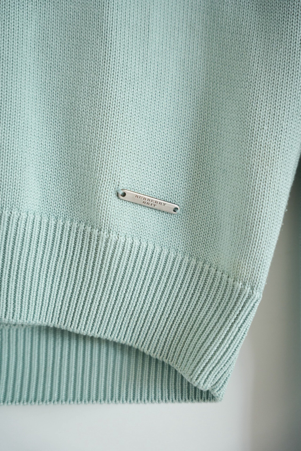 Burberry Cropped Gradient Silk Sweater — back