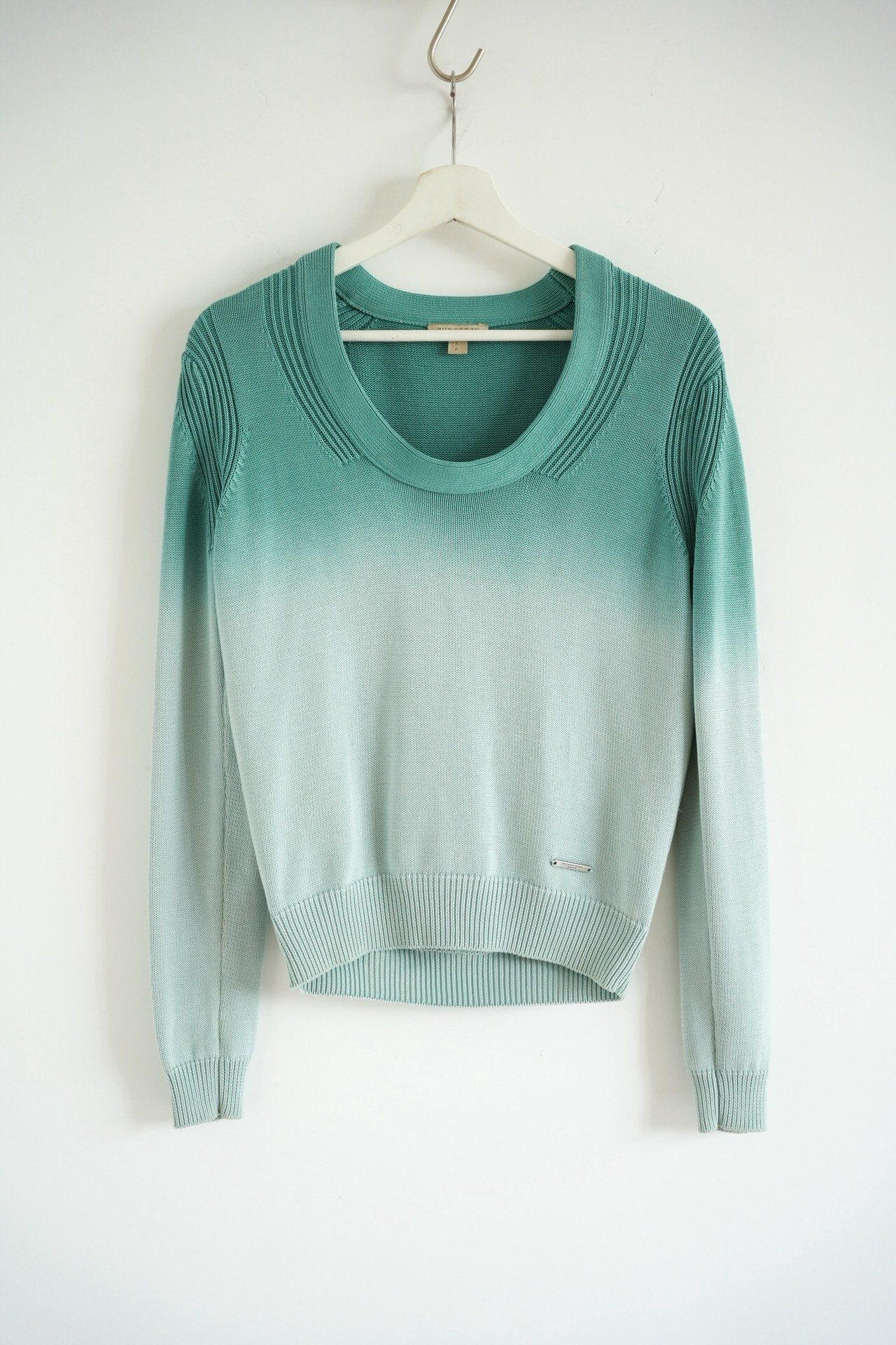 Burberry Cropped Gradient Silk Sweater