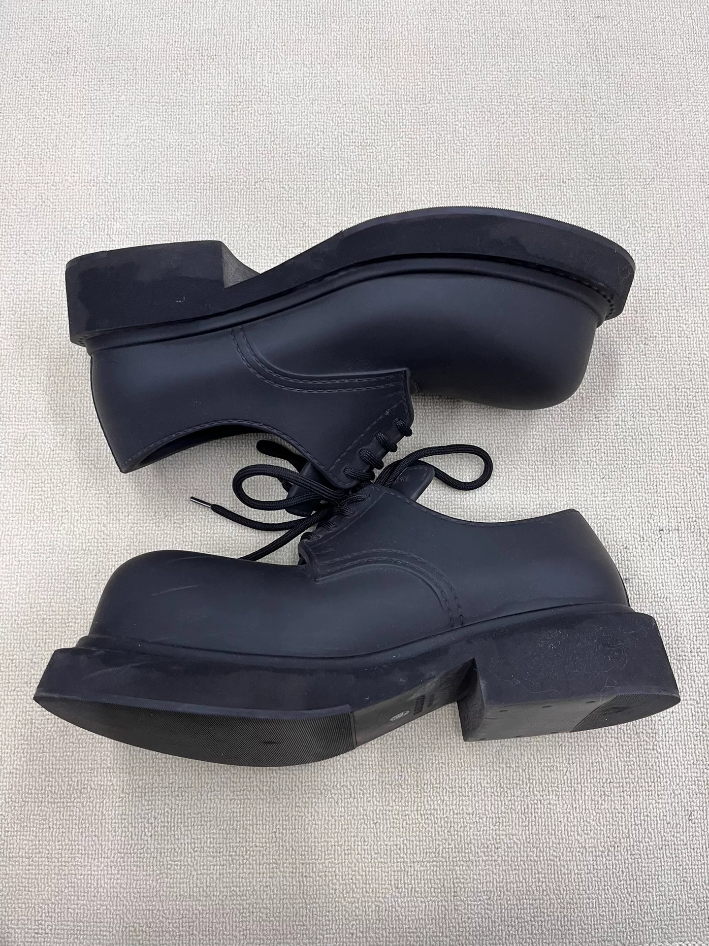 Balenciaga Mickey Big Head Derby Shoes — label