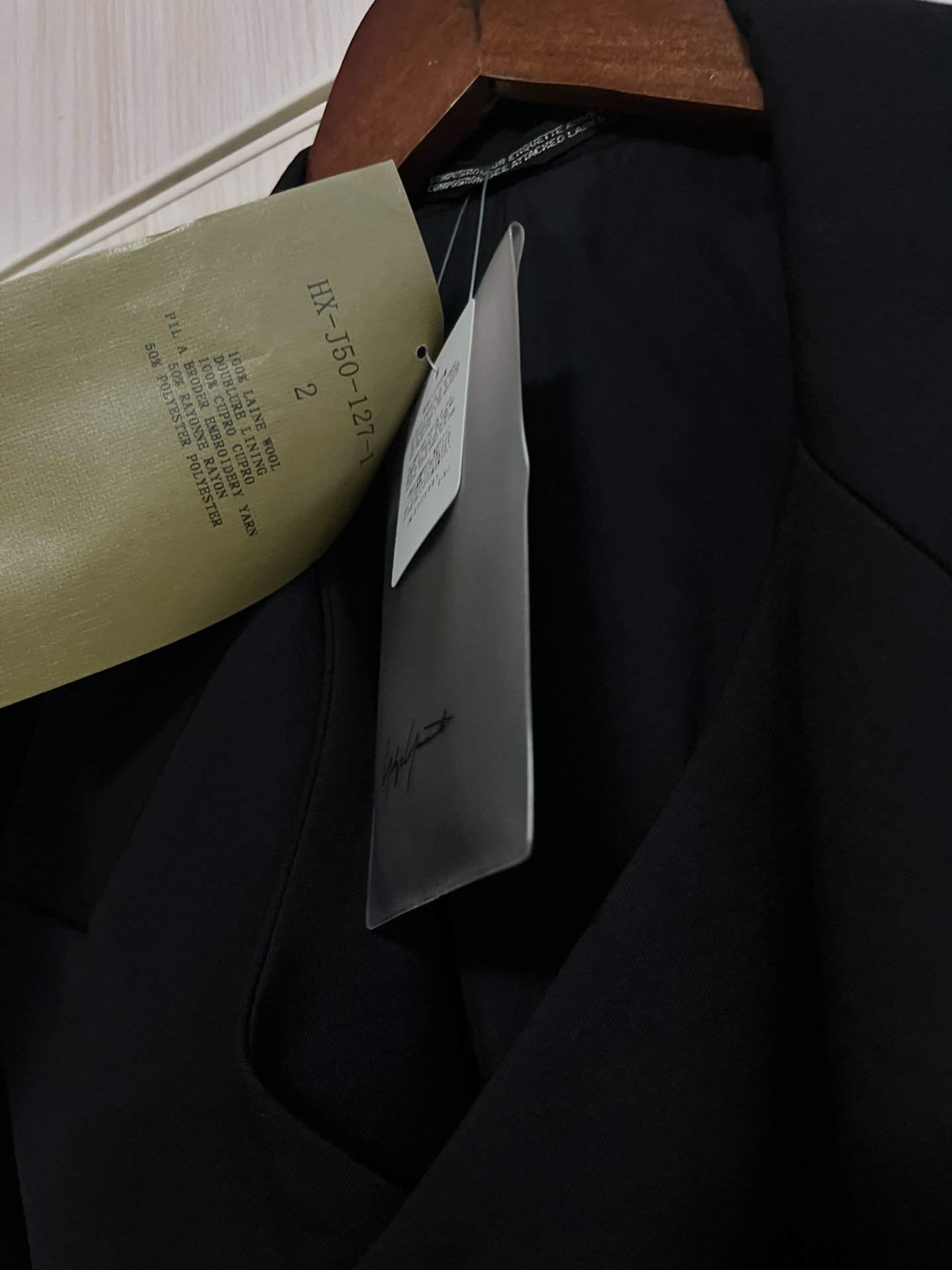 Yohji Yamamoto Long Bird Embroidery Coat — detail