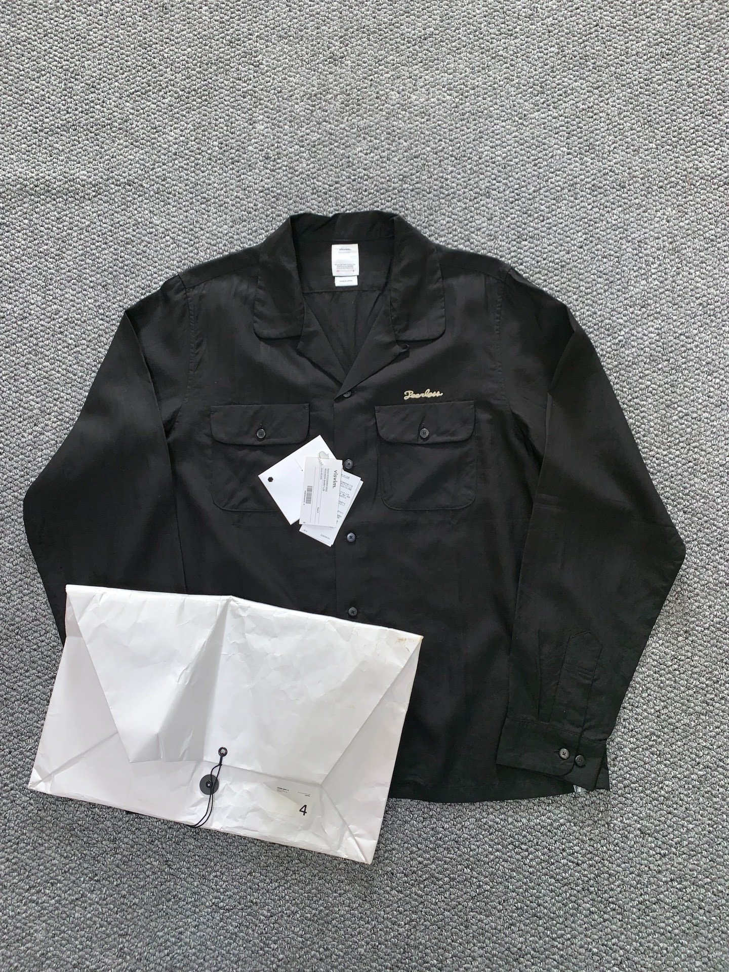 visvim Linen Shirt Peerless Embroidery — detail