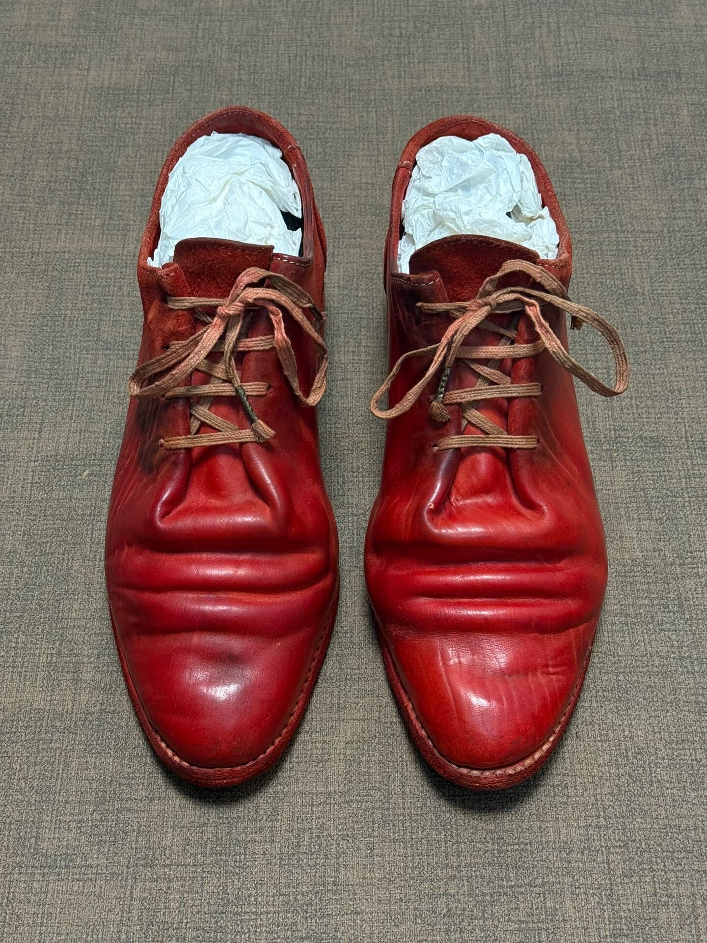 Carol Christian Poell 2680t Red Leather Shoes