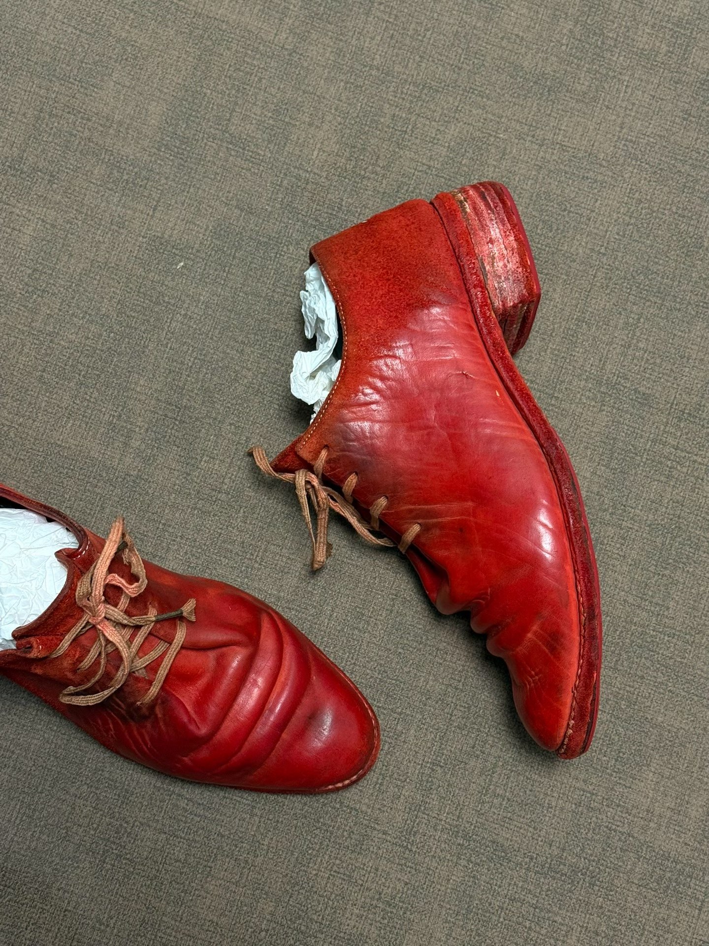 Carol Christian Poell 2680t Red Leather Shoes — back
