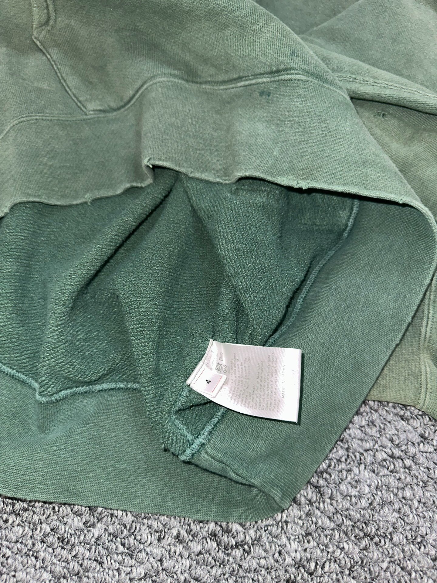 visvim Washed Distressed Hoodie — back