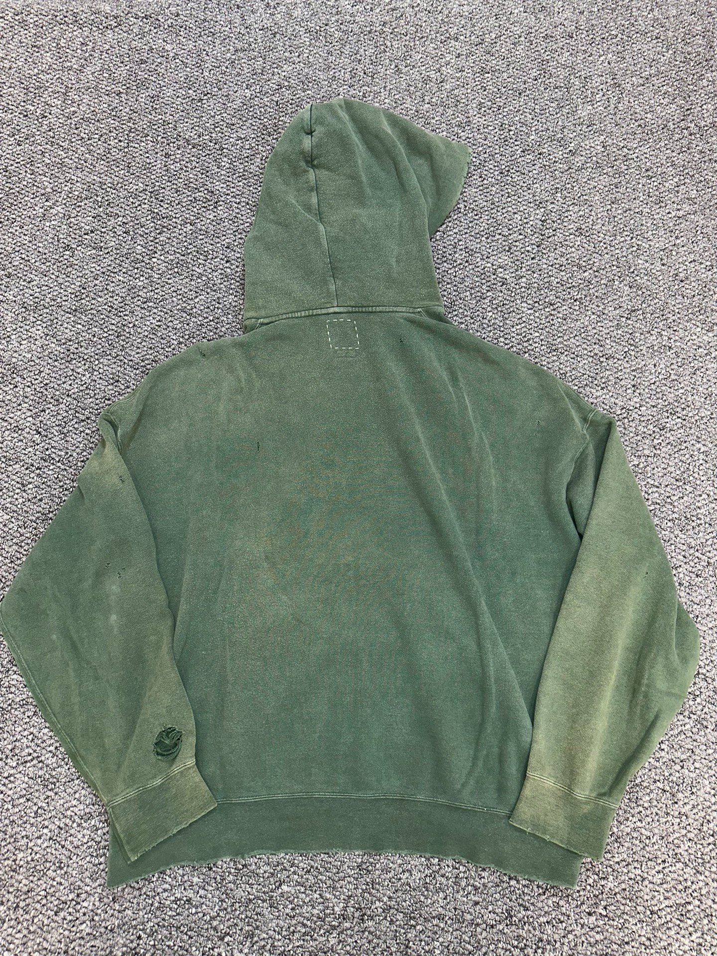 visvim Washed Distressed Hoodie — label