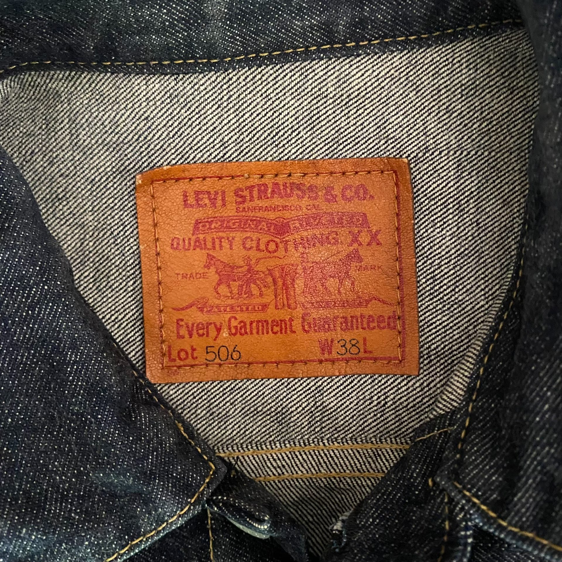 Levi's LVC 506XX J09 Denim Jacket — back