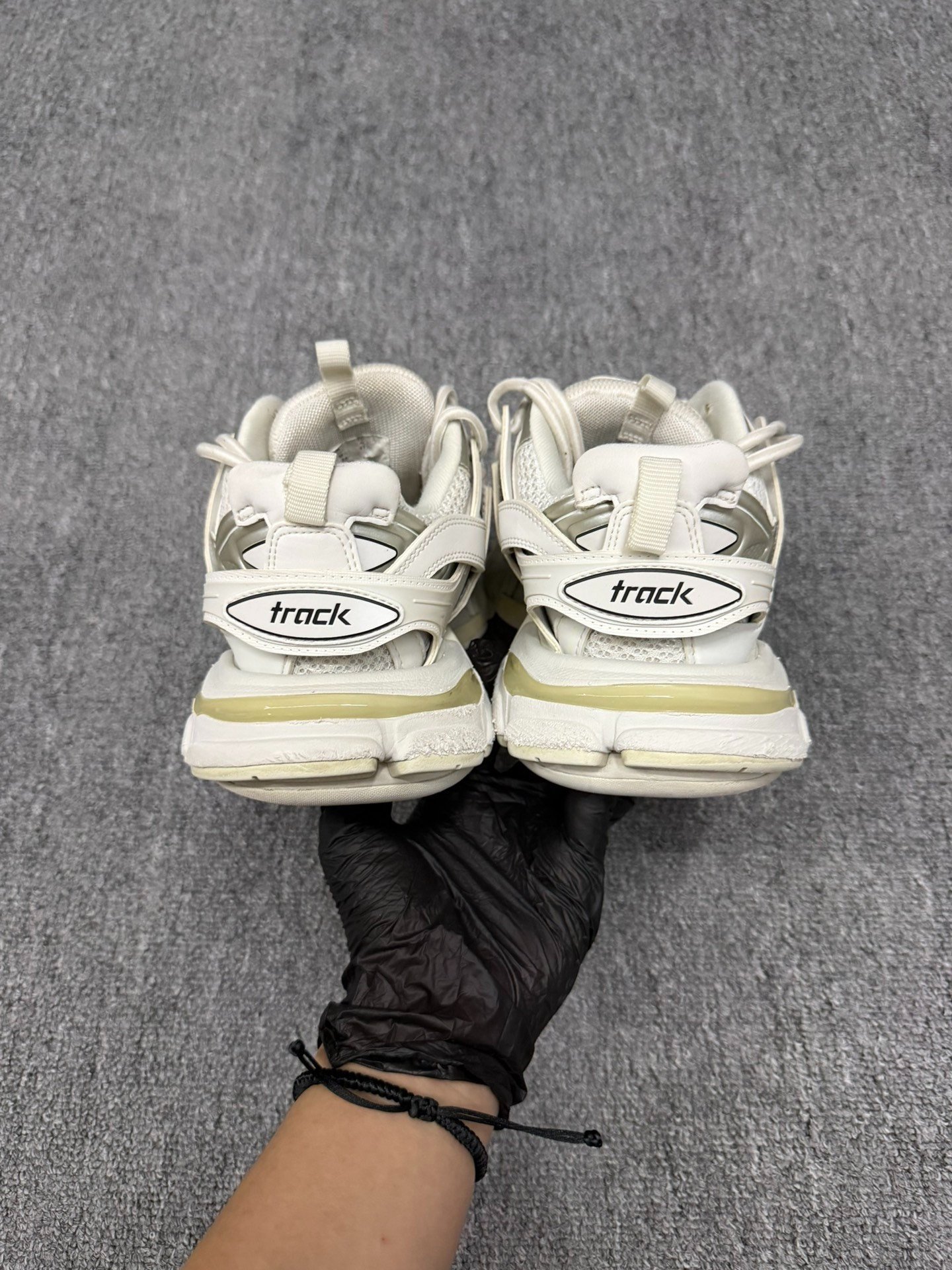 Balenciaga Track White Sneakers Size 37 — label