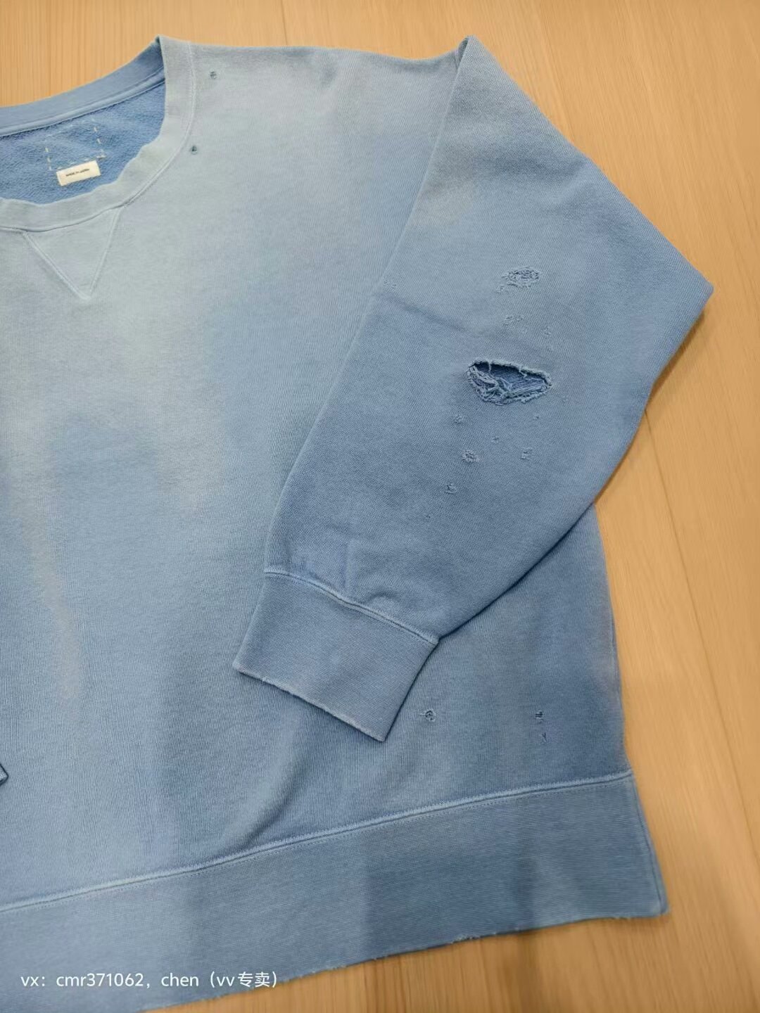 visvim 21ss Amplus Crew L/S Crash — detail