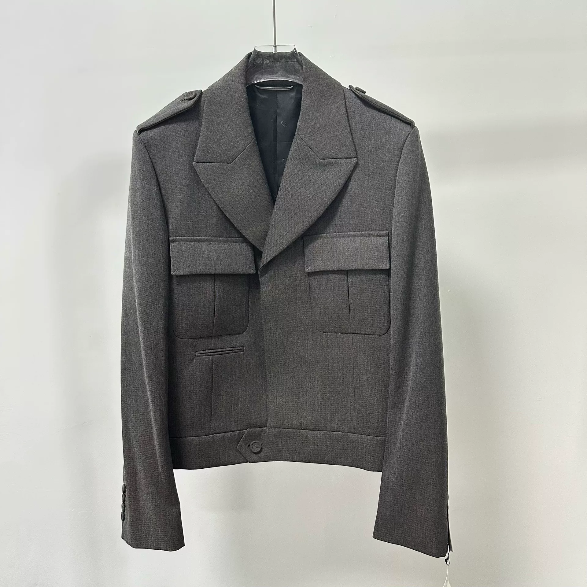 Dior Dark Gray Short Structured Blazer