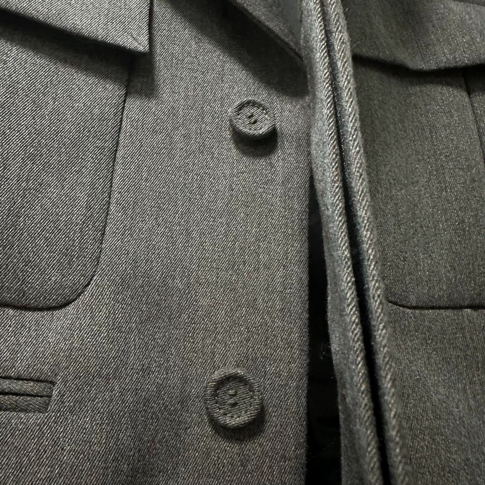 Dior Dark Gray Short Structured Blazer — back