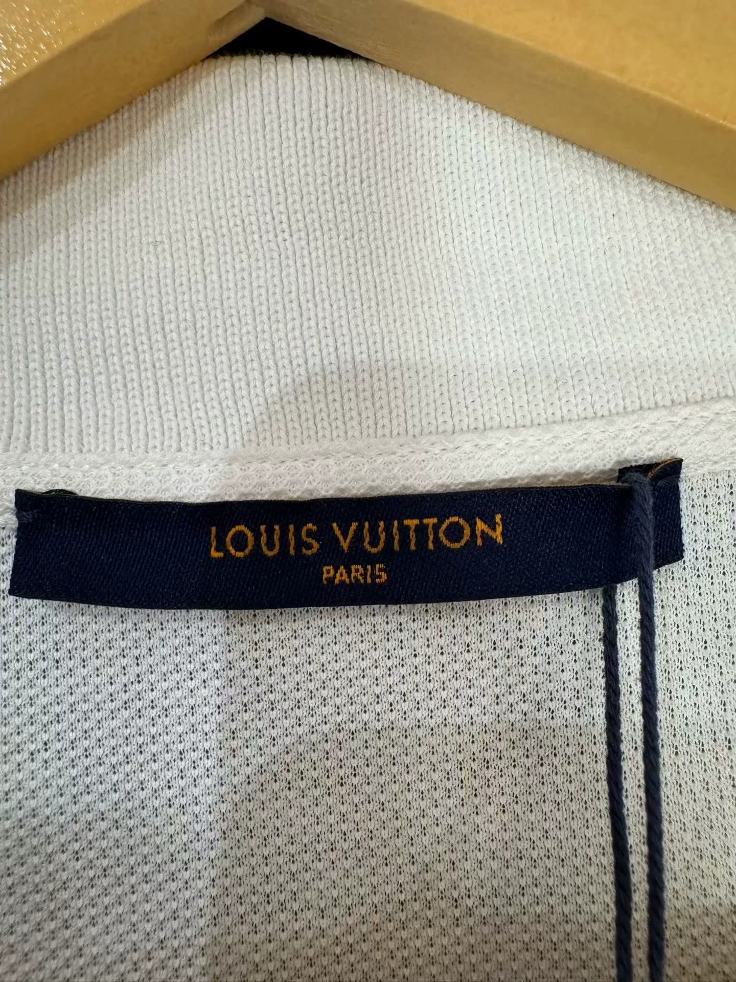 Louis Vuitton White Polo Short-Sleeve Shirt — detail