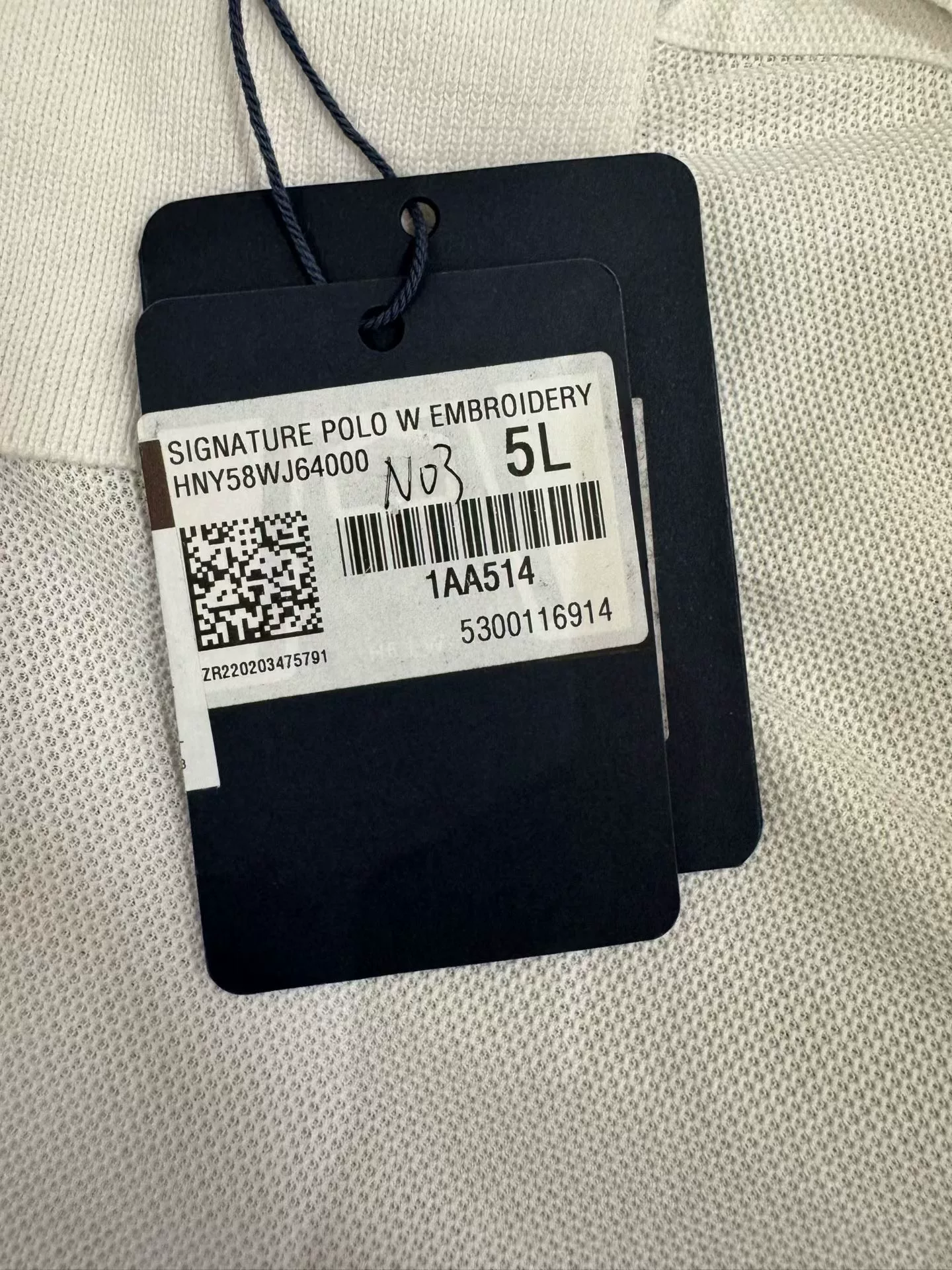 Louis Vuitton White Polo Short-Sleeve Shirt — label