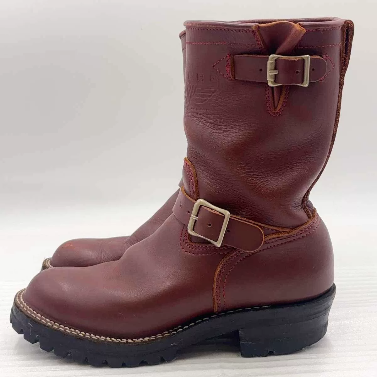 VIBERG Brown Leather Engineer Boots — front