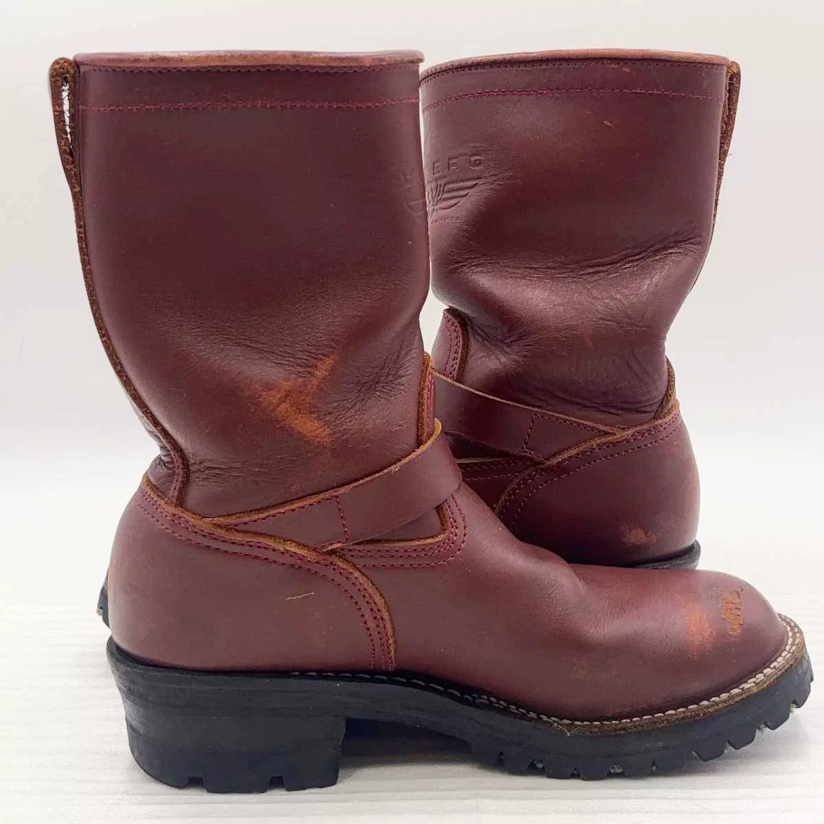 VIBERG Brown Leather Engineer Boots — label