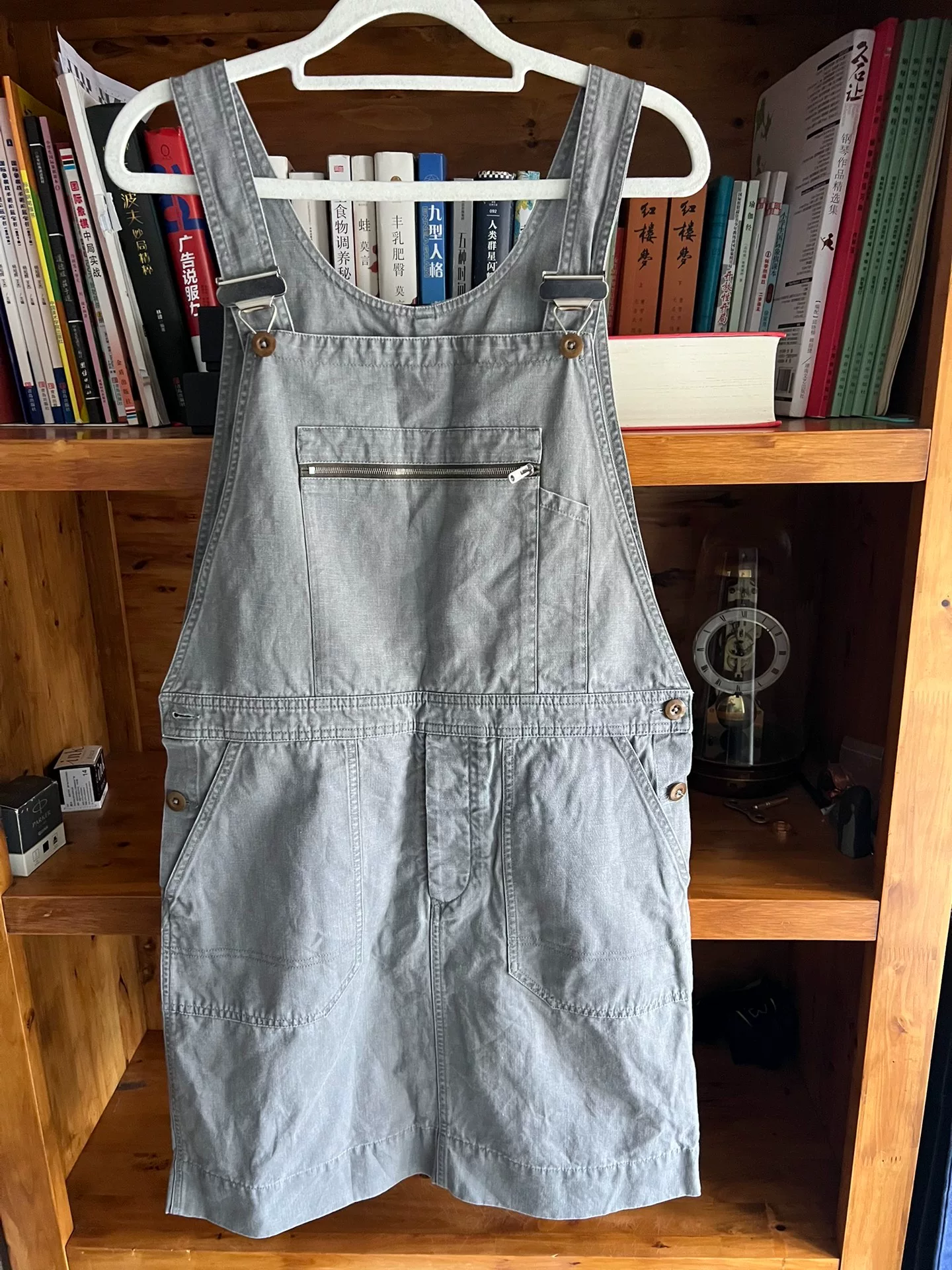MHL Women's Utility Overalls Dress — back