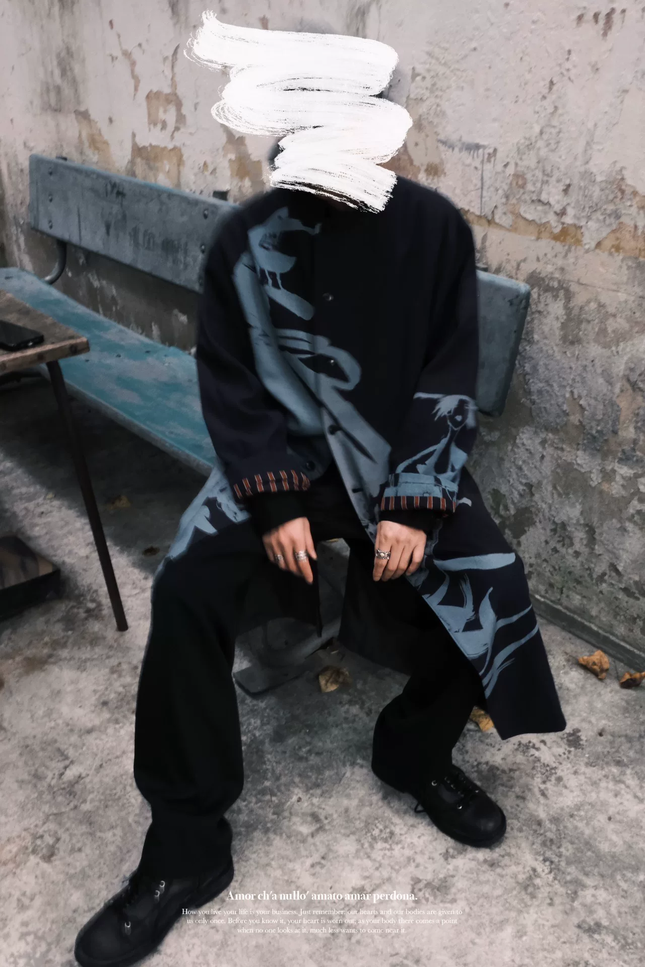 Yohji Yamamoto 17SS Oversized Coat — label