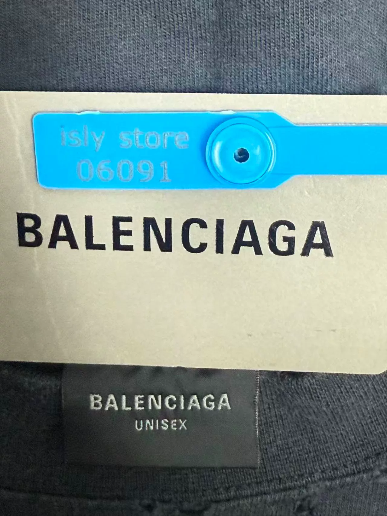 Balenciaga Crew Neck Logo Print T-Shirt — back