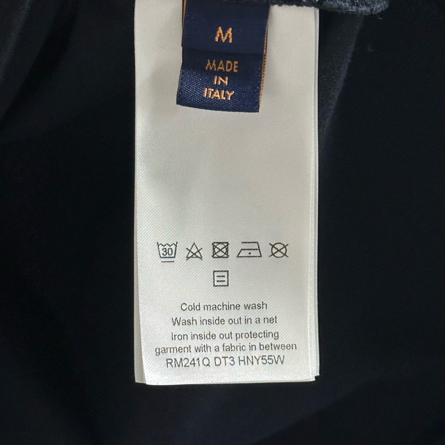 Louis Vuitton SS24 Black Relief Short-Sleeve — label
