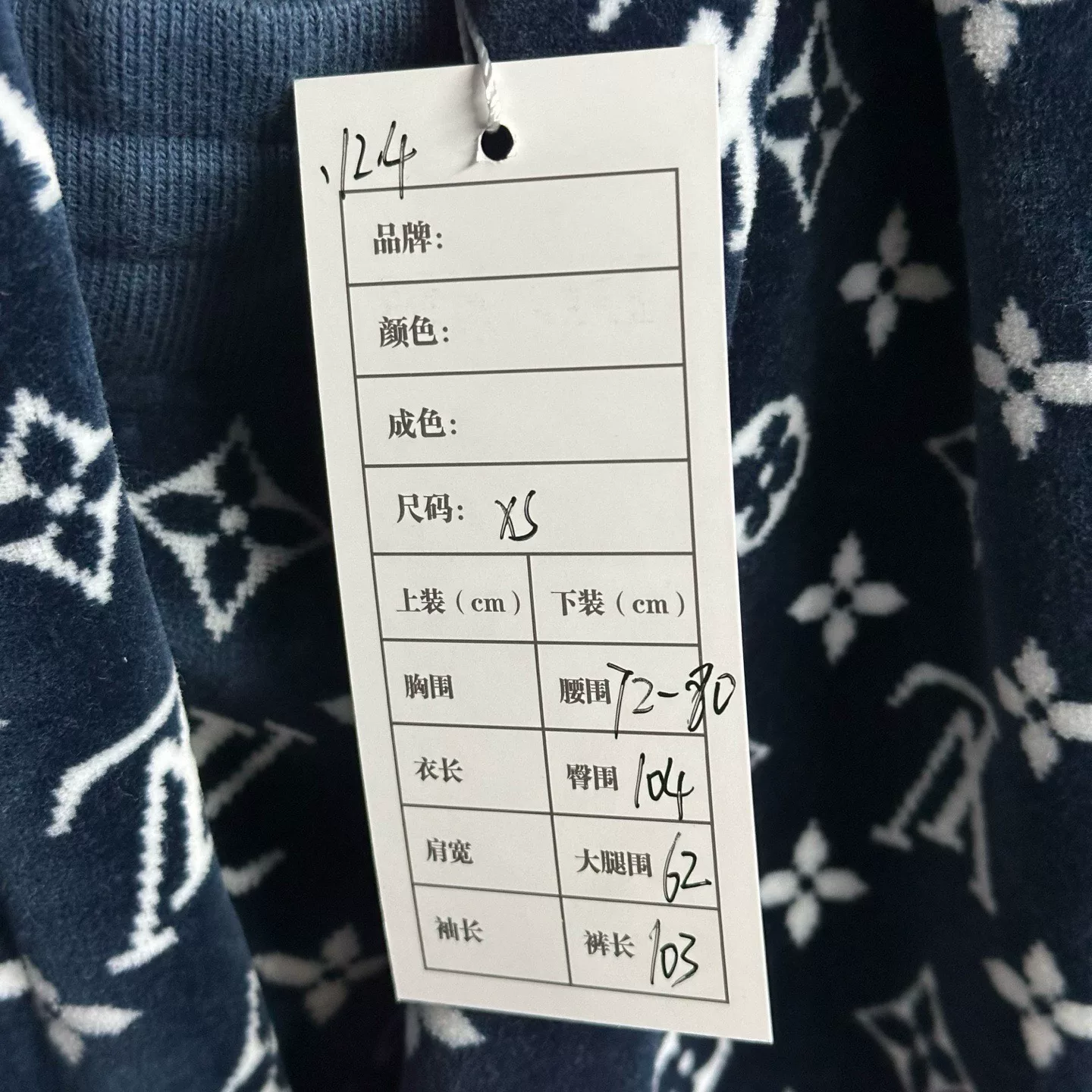 Louis Vuitton SS24 Monogram Velvet Zipper Pants — label