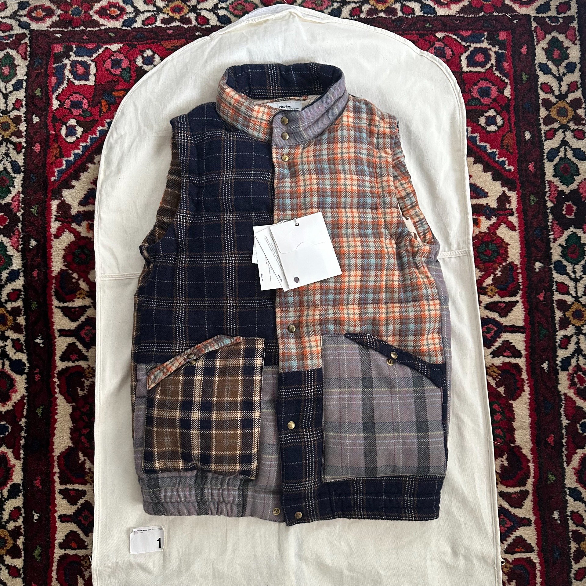 visvim 13AW Patchwork Plaid Down Vest
