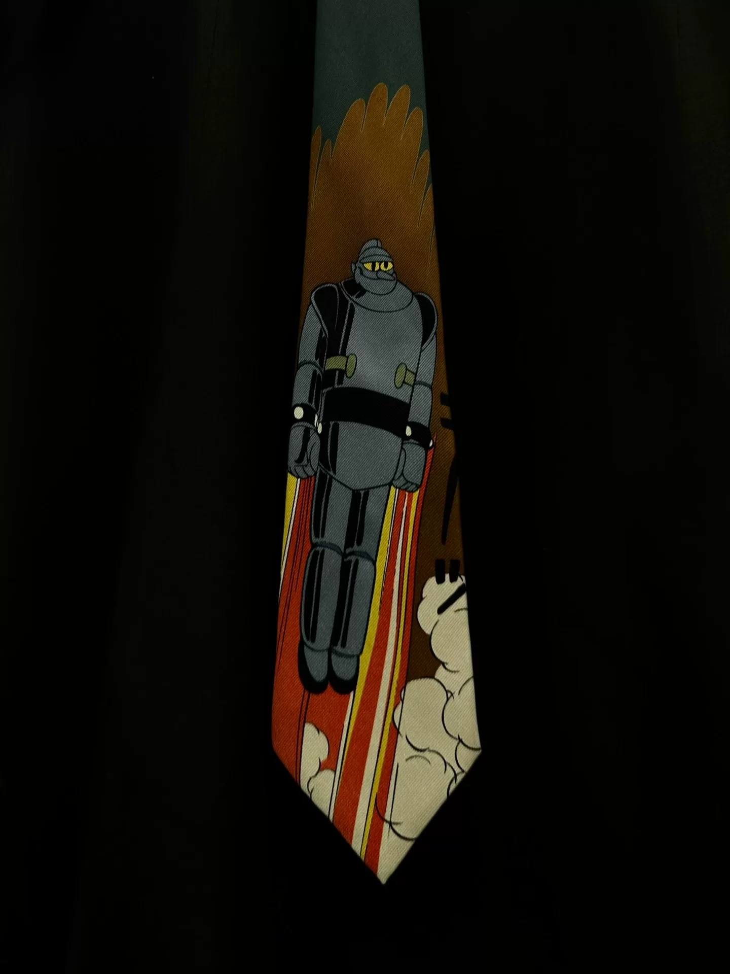 Yohji Yamamoto Iron Man 28 Silk Tie — detail