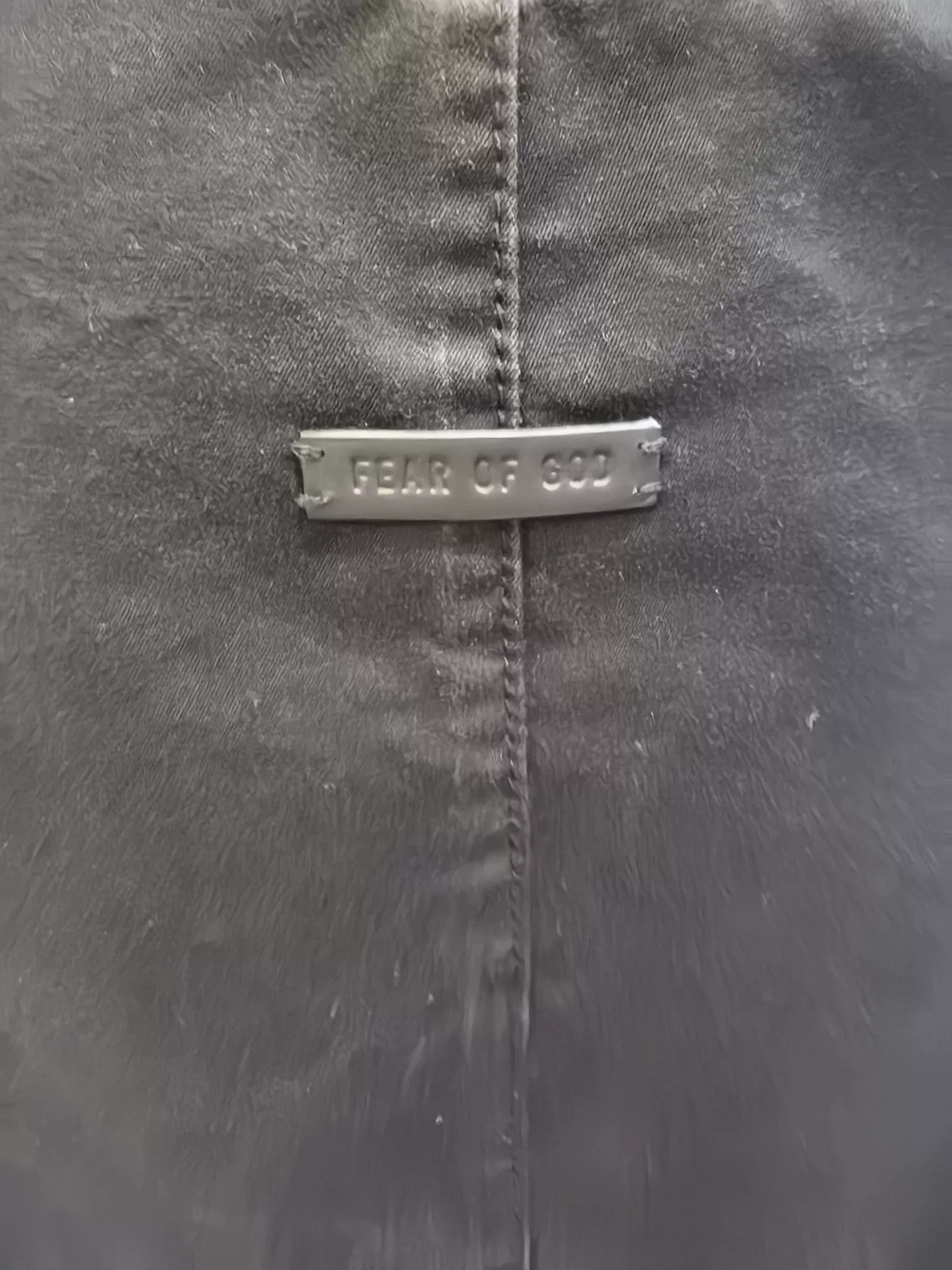 FEAR OF GOD Black Uncollared Blazer — detail