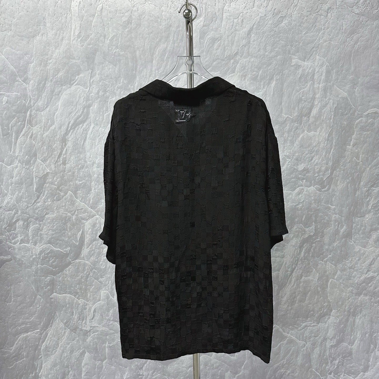Louis Vuitton Damier All-Over Jacquard Short-Sleeve Shirt — back