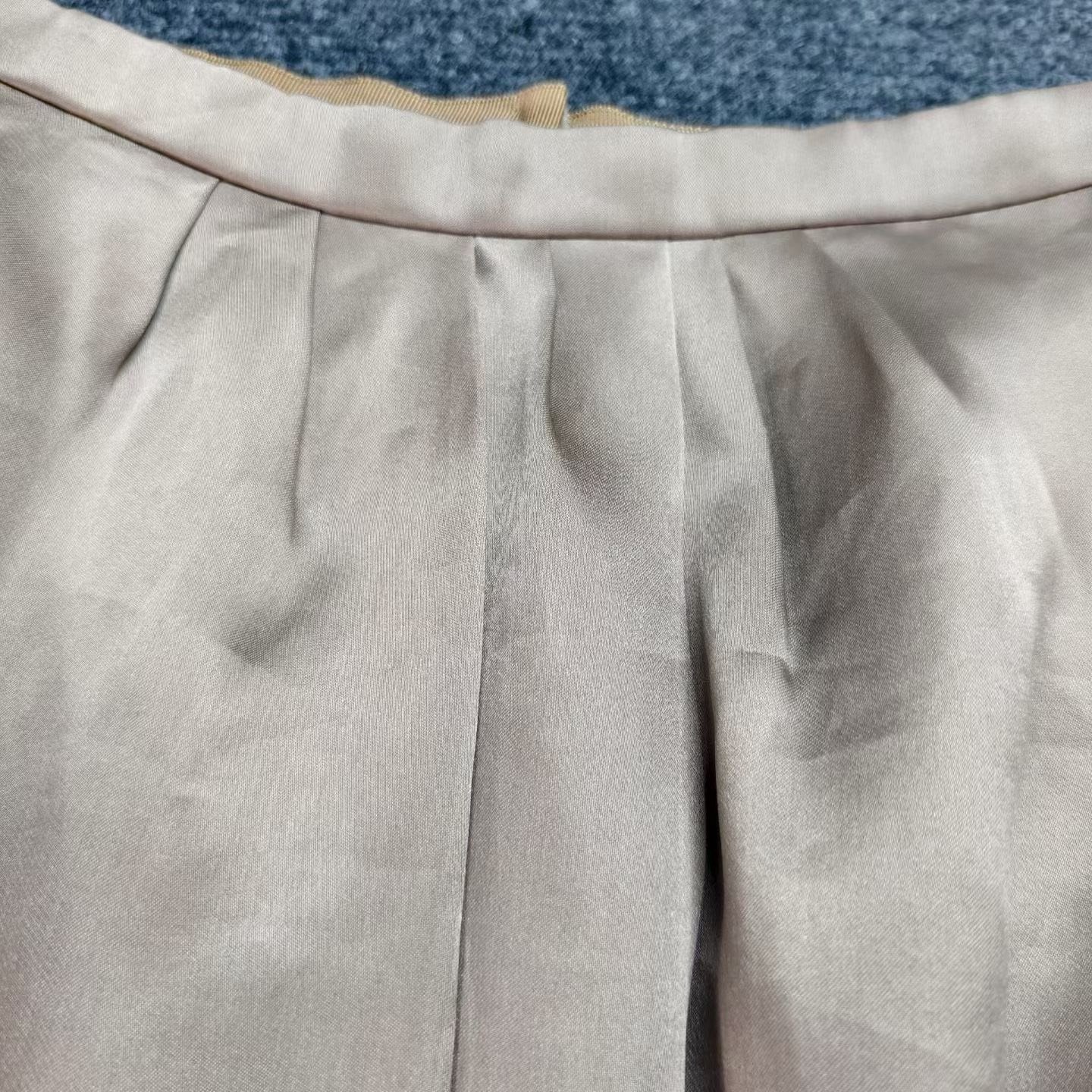 DIOR Beige Silk Midi Skirt — label