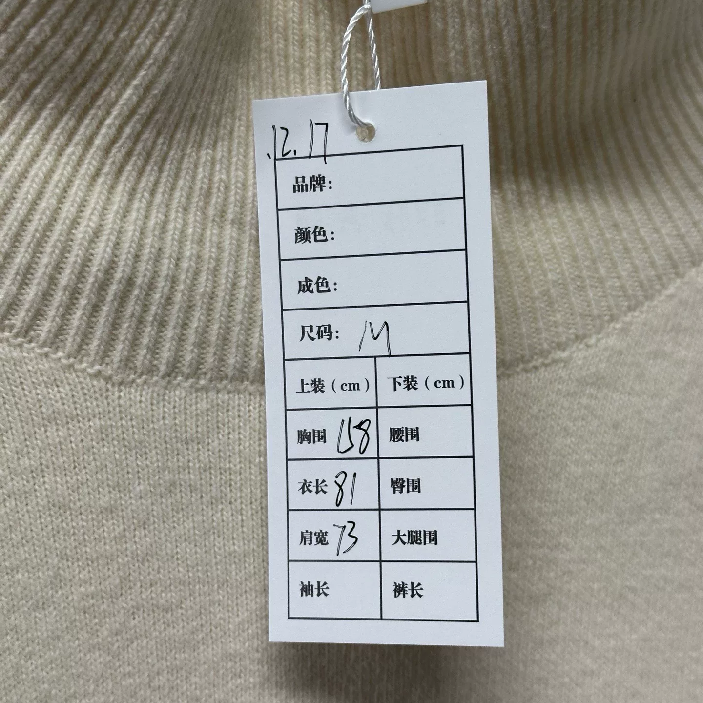 Balenciaga SS24 Ski Turtleneck Logo Wool Sweater — label