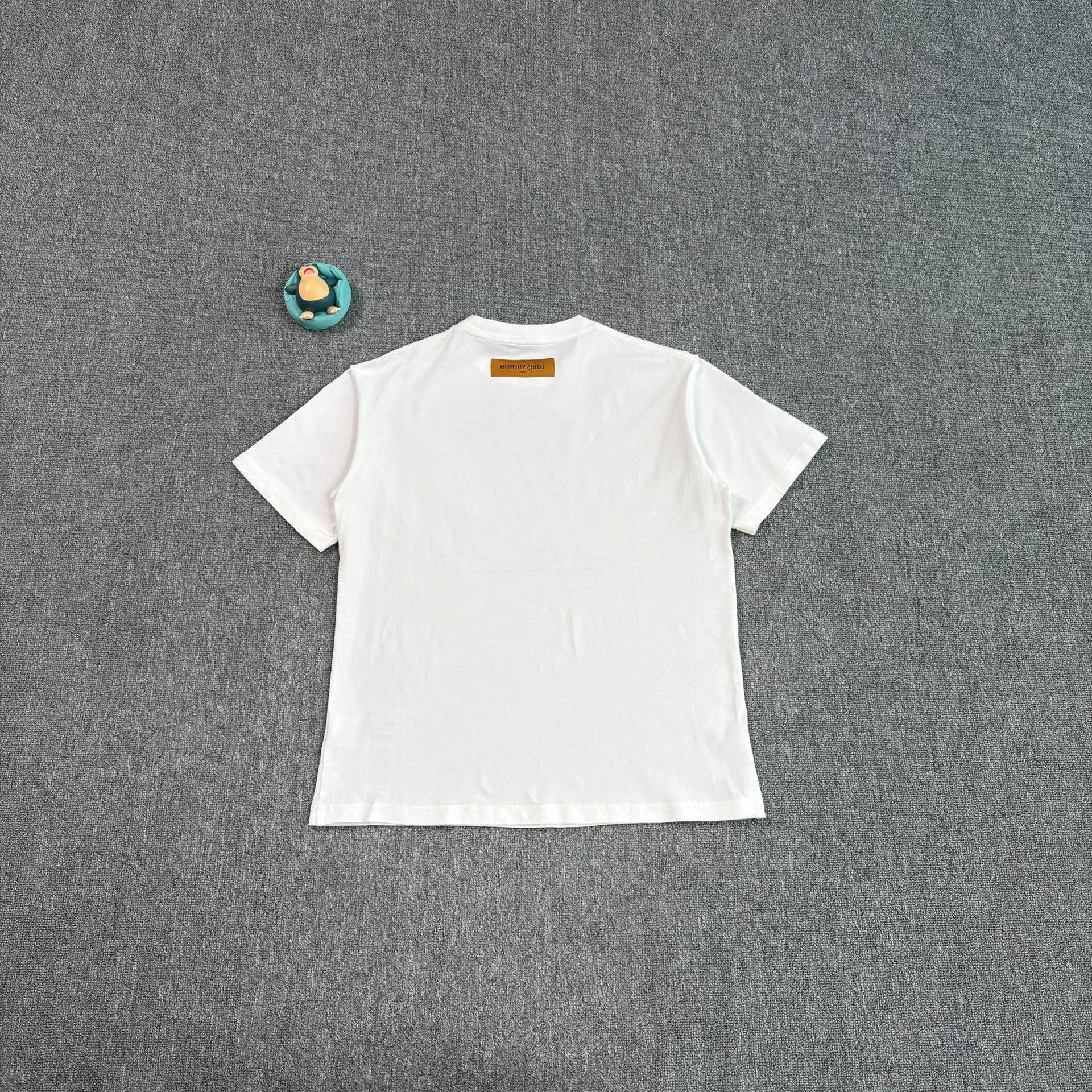Louis Vuitton White Logo Embroidered T-shirt — front