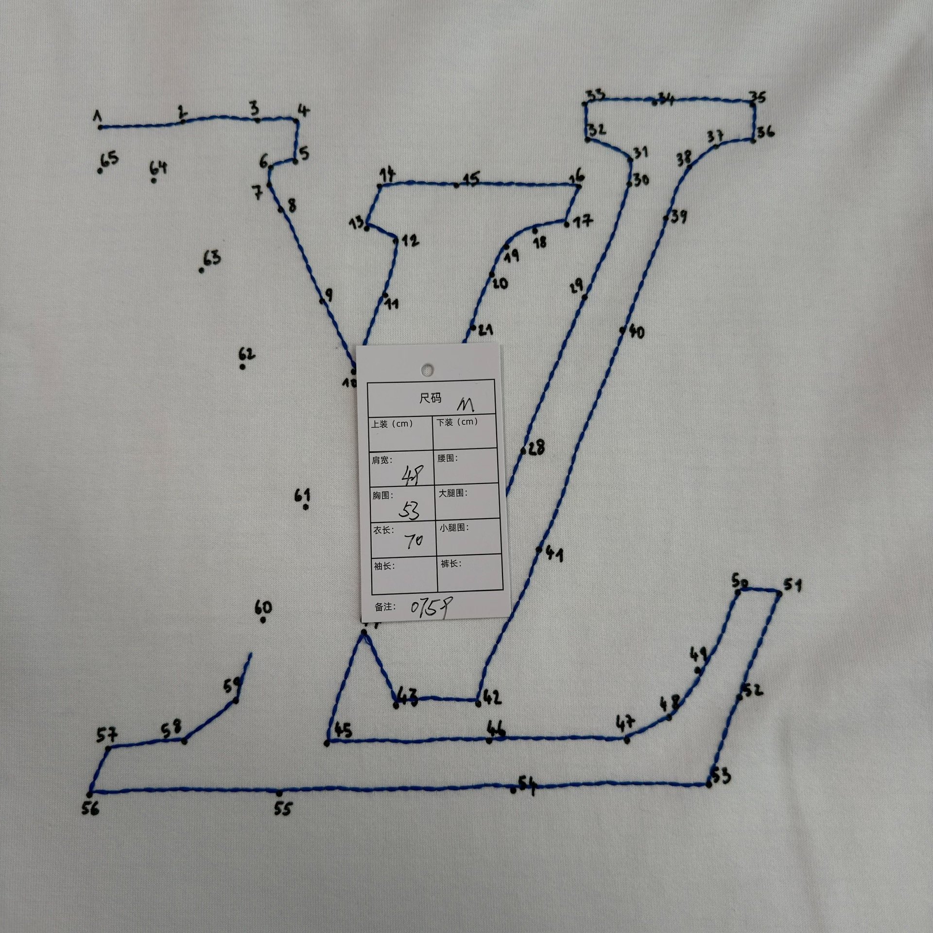 Louis Vuitton White Logo Embroidered T-shirt — label