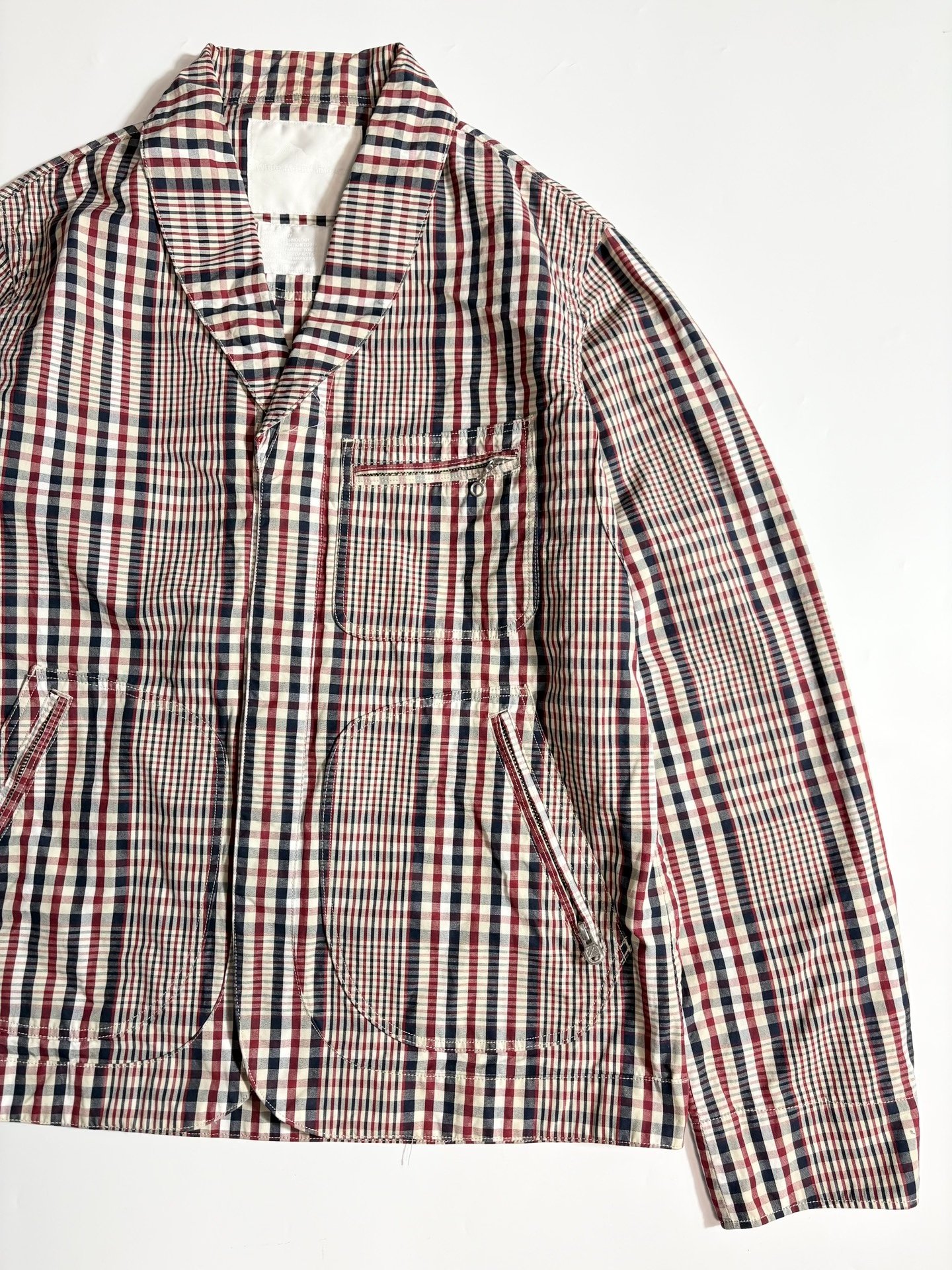 White Mountaineering Checkered Jacket — detail