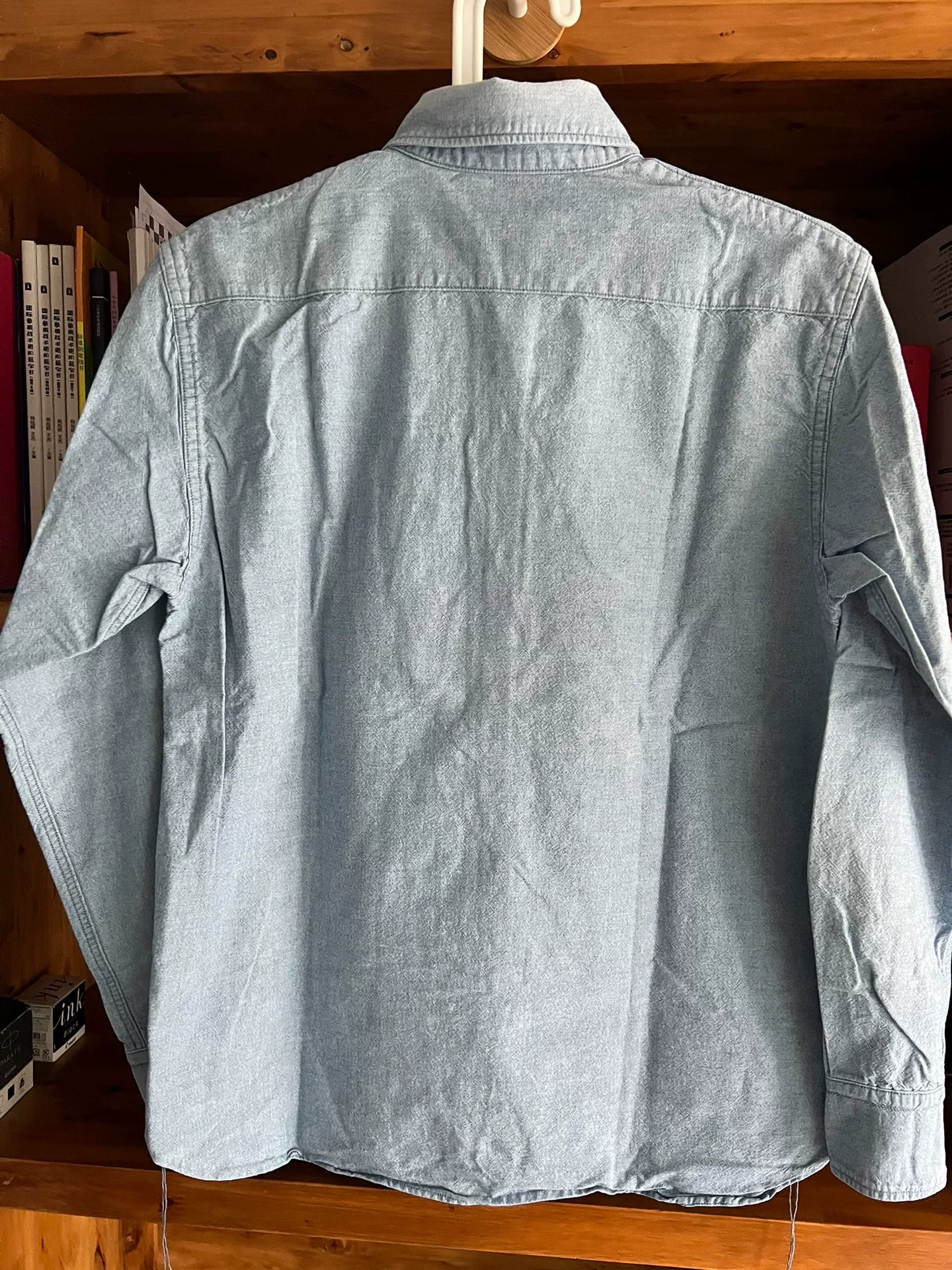 The Real McCoy's Washed Denim Work Shirt — label