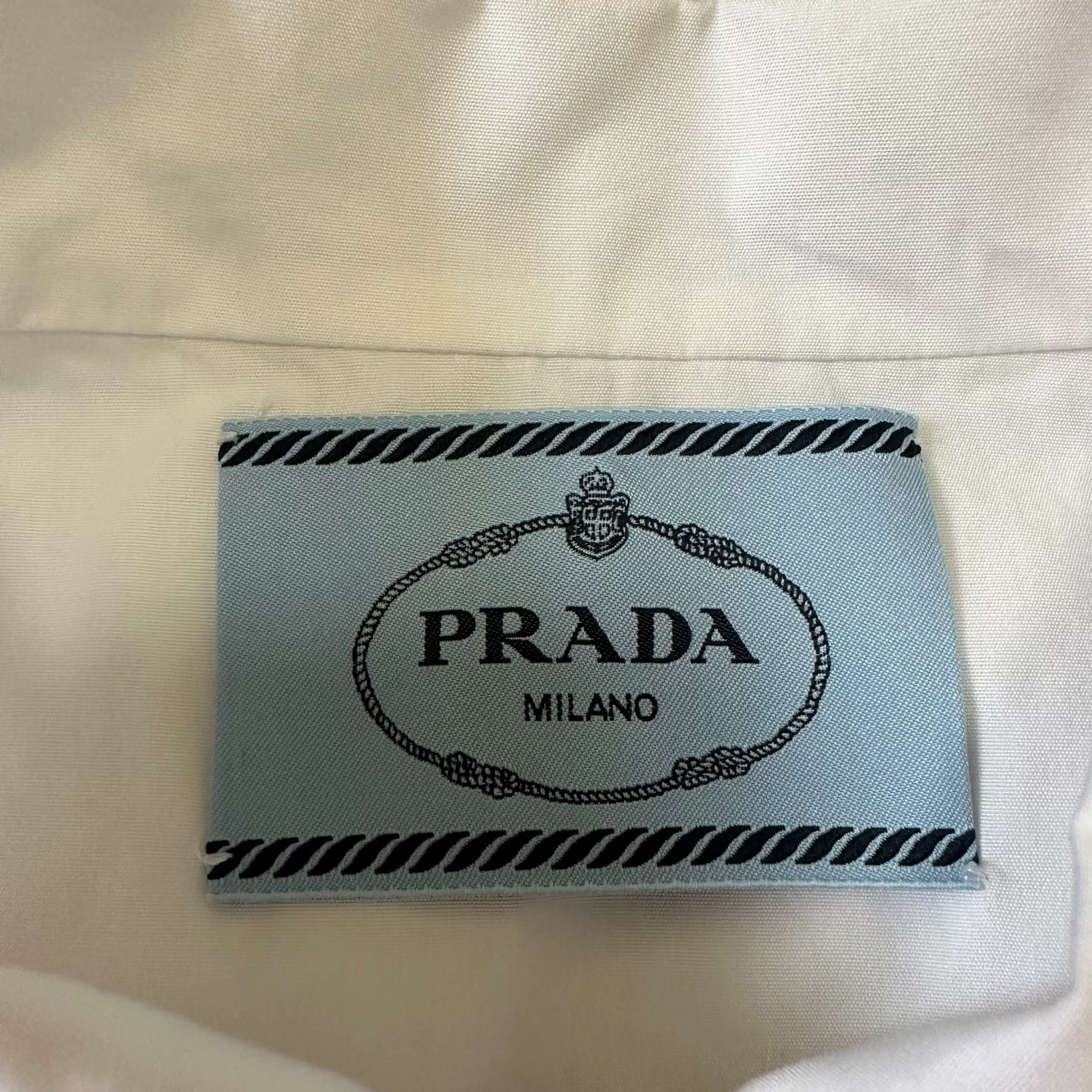 Prada Valentine's Heart Print Shirt — label
