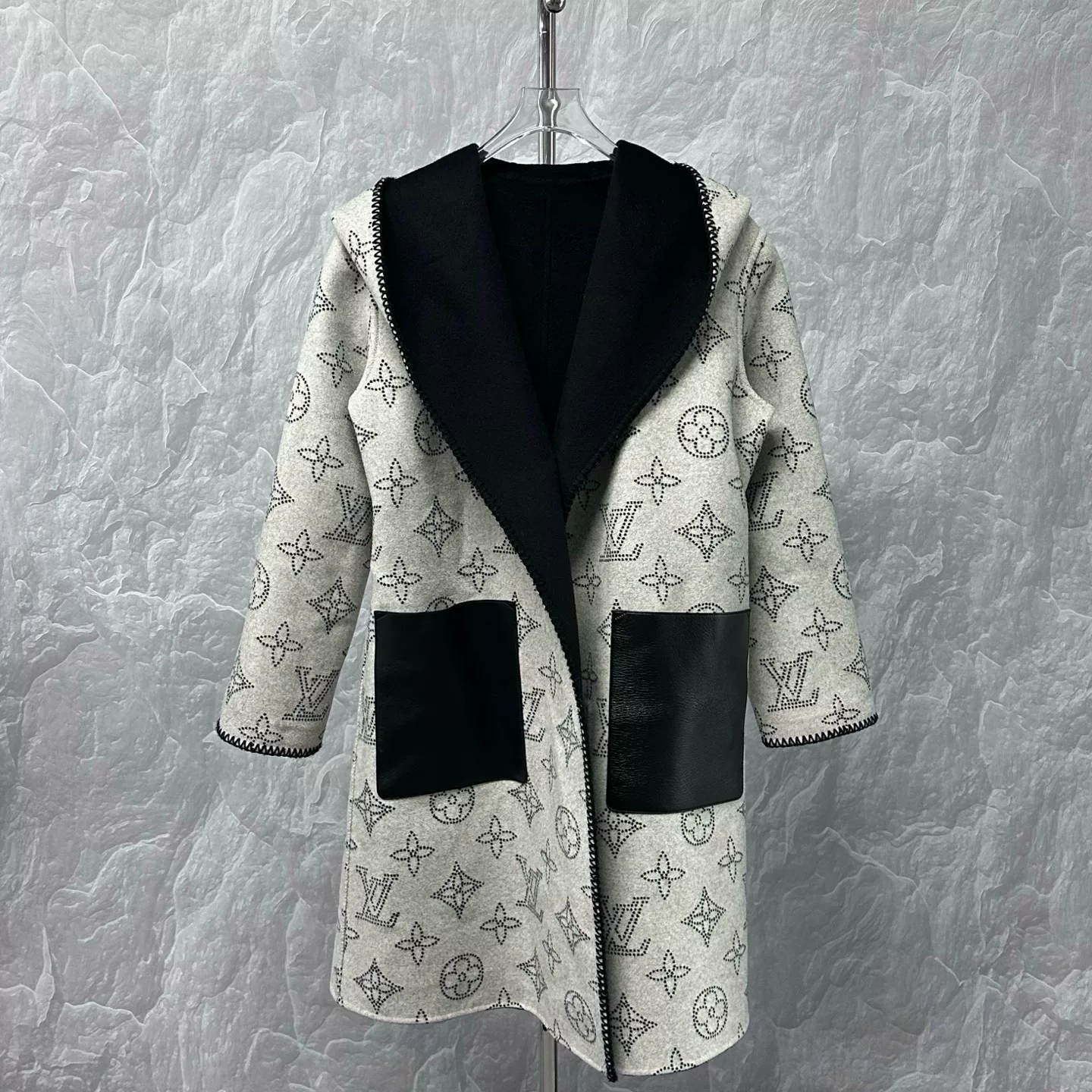 Louis Vuitton Reversible All-Over Print Hooded Coat — back