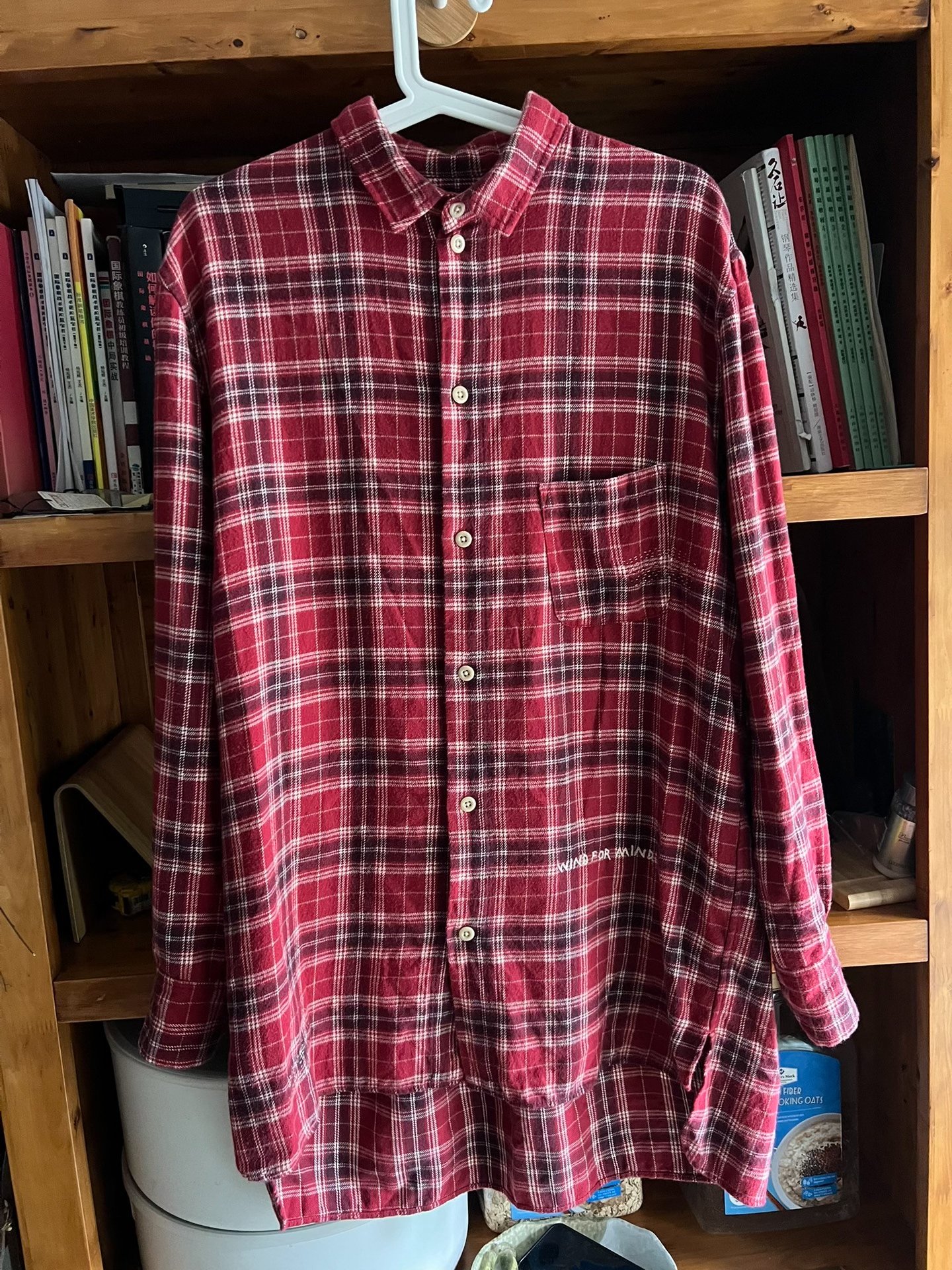 Porter Classic Early Red Check Long Shirt — front