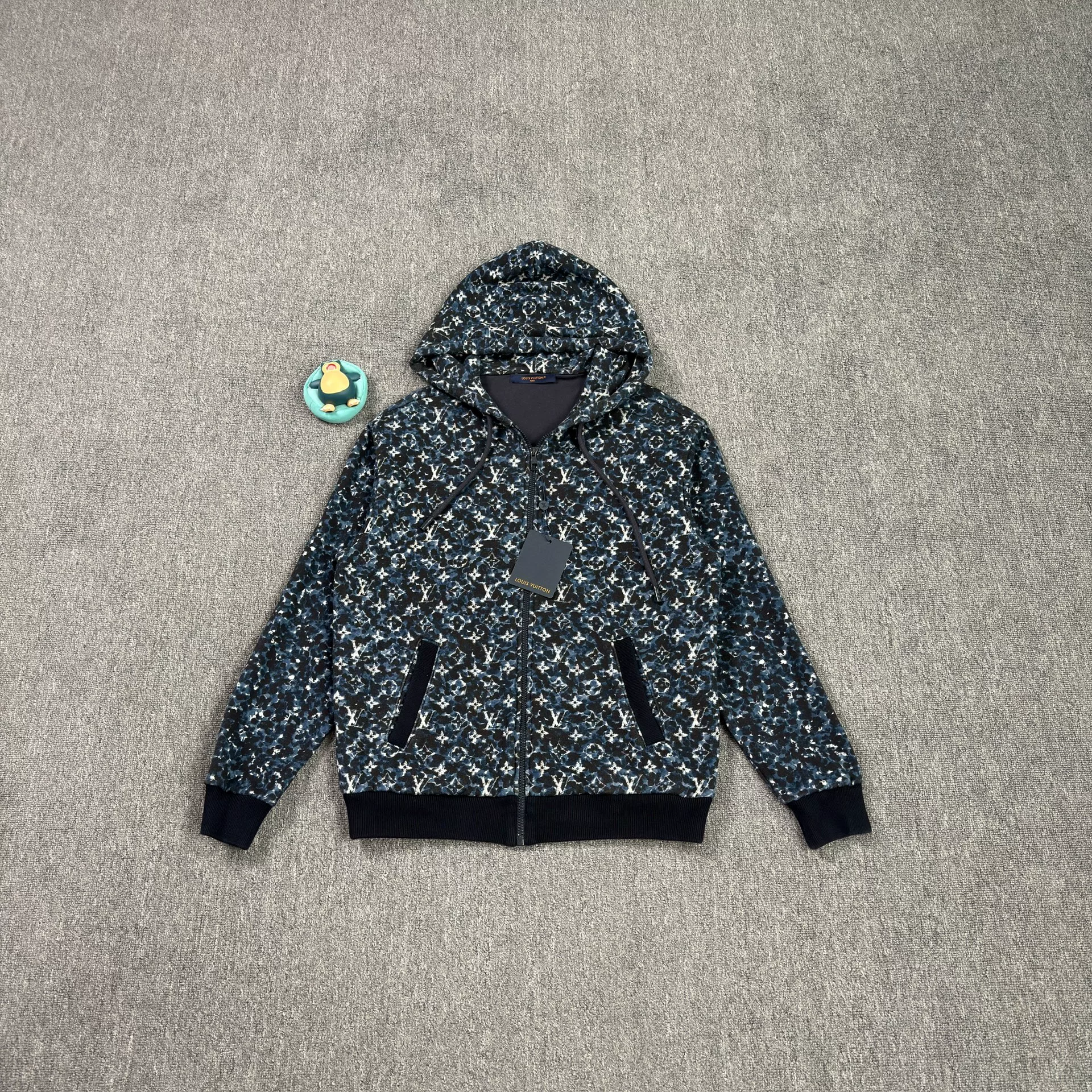 Louis Vuitton Blue Patterned Hooded Jacket