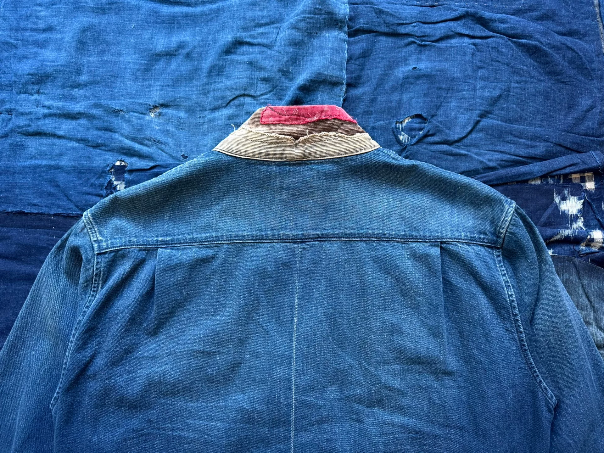KAPITAL COUNTRY EK-759 Distressed Patchwork Jacket — label