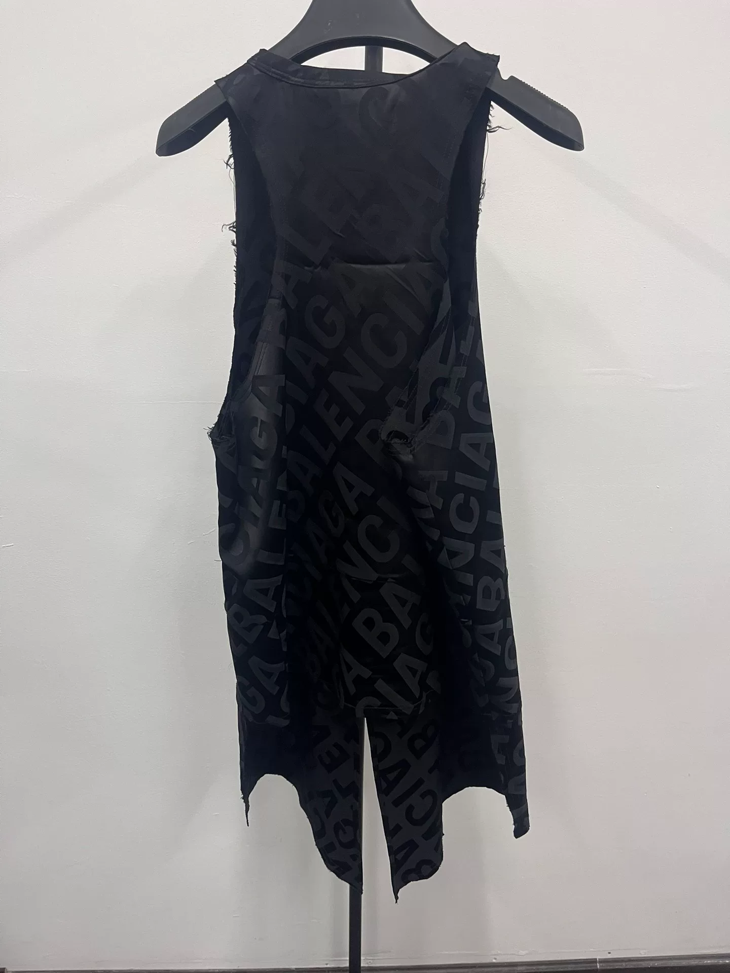 Balenciaga Black All-Over Logo Vest — front