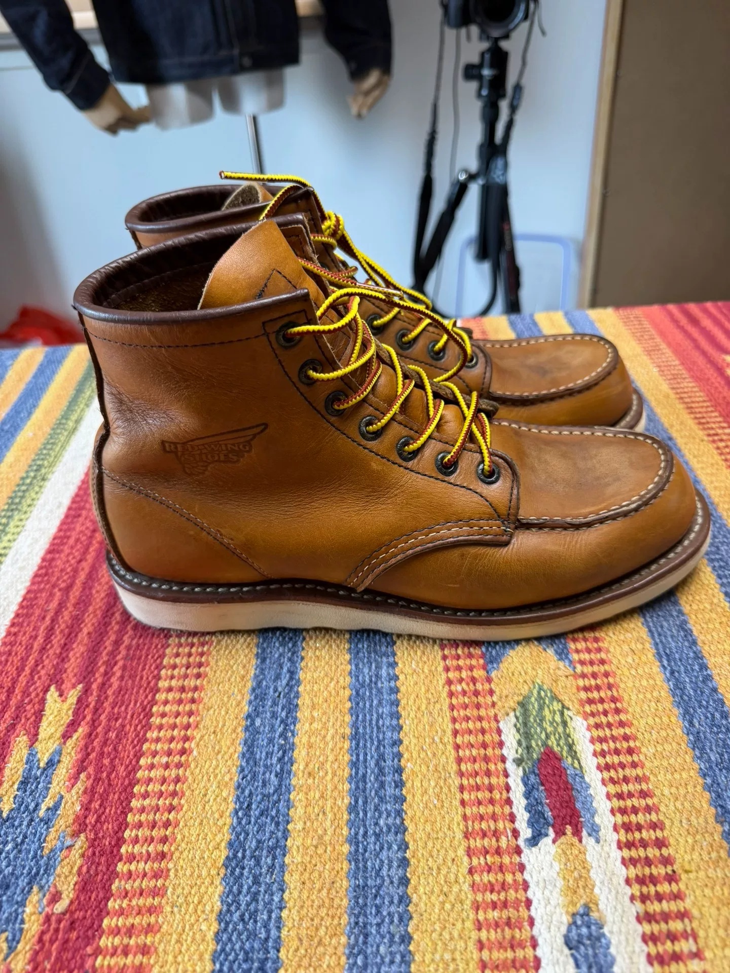 Redwing 875 Brown Leather Work Boots — back