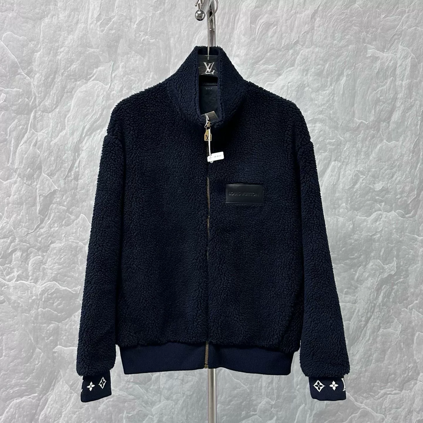 Louis Vuitton FW25 Stand Collar Teddy Zip Jacket