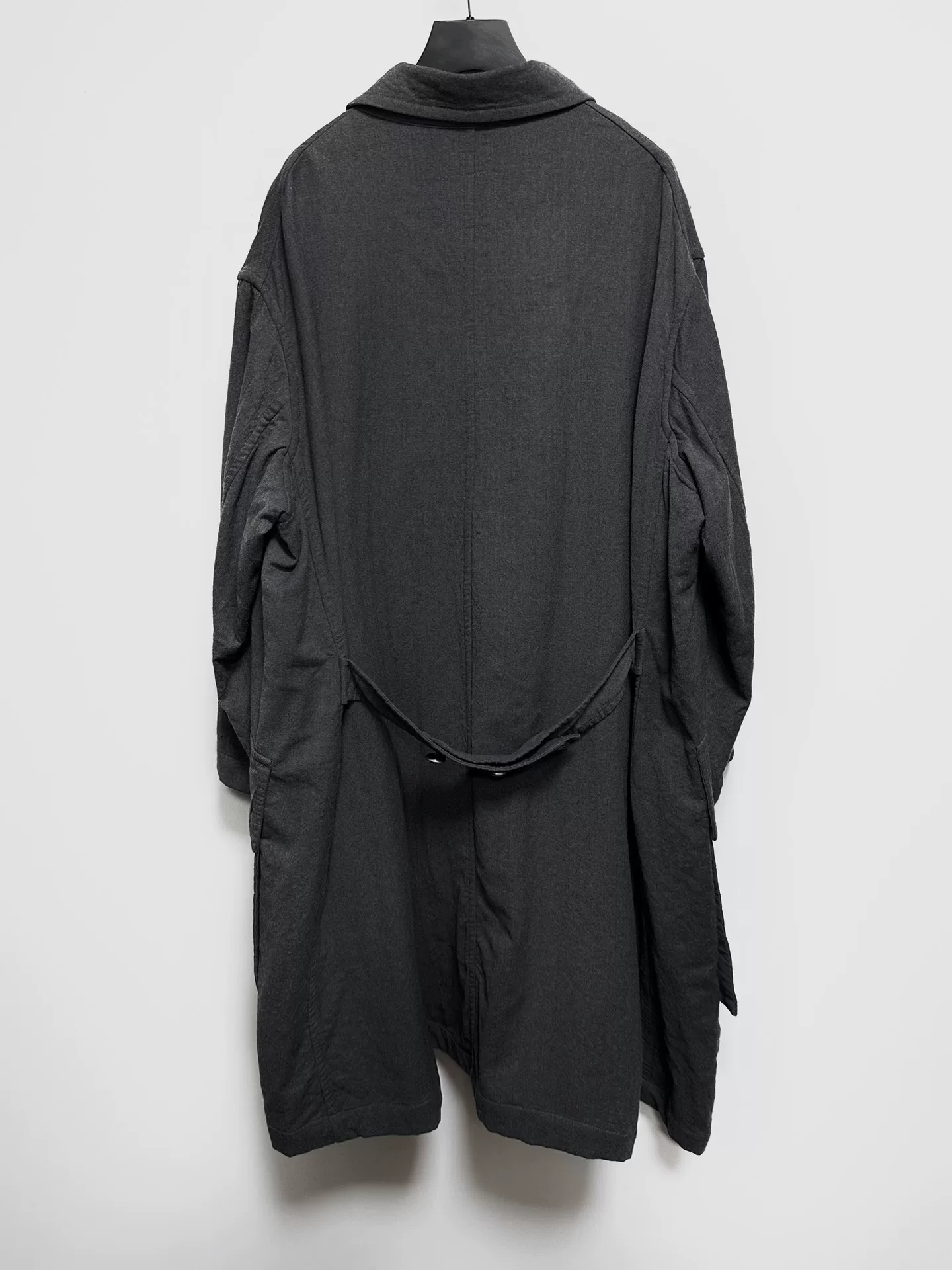 Chez VIDALENC Silver Button Wool Coat — front