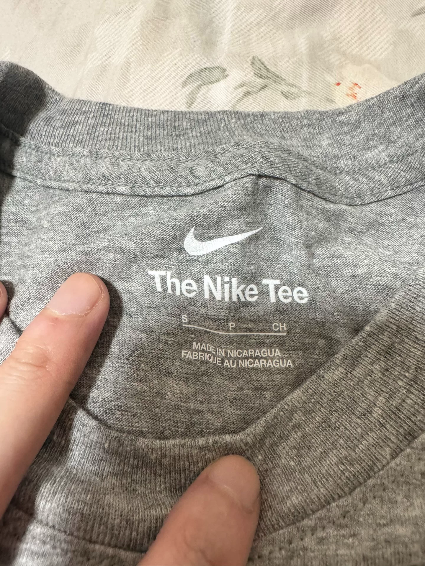 Nike Gray Leopard Print Short-Sleeve T-shirt — back