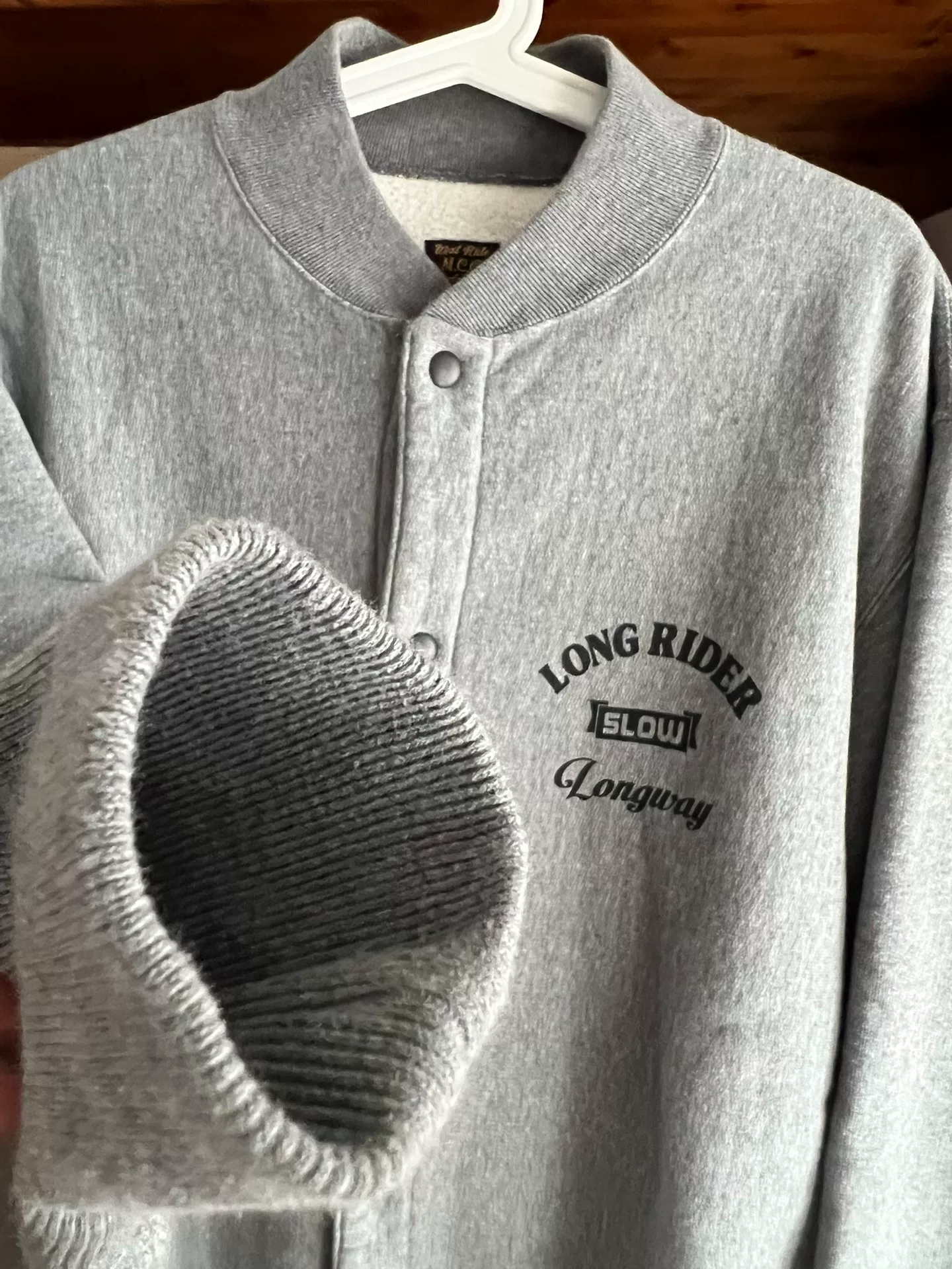 West Ride Retro Thick Button Hoodie Trench — back