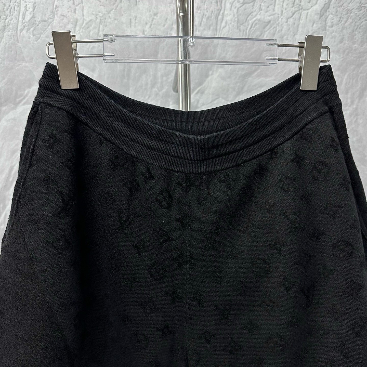 Louis Vuitton SS25 Flocked Jacquard Shorts — front