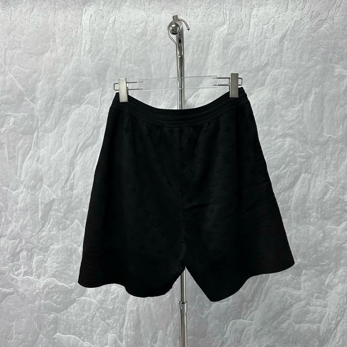 Louis Vuitton SS25 Flocked Jacquard Shorts — back