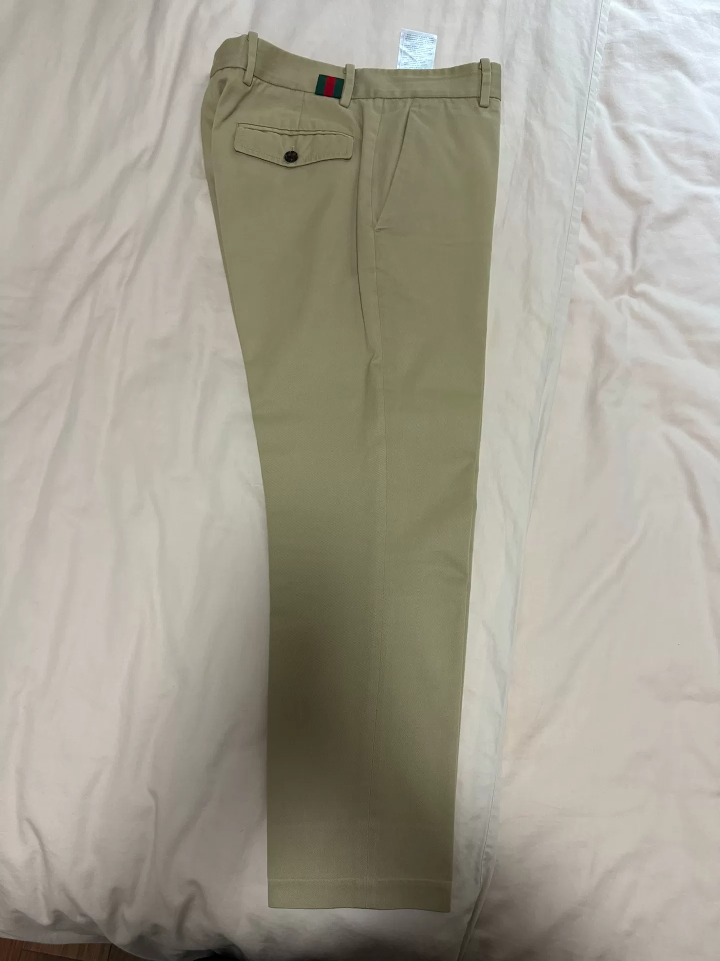 Gucci Beige Loose Tapered Cropped Pants — front