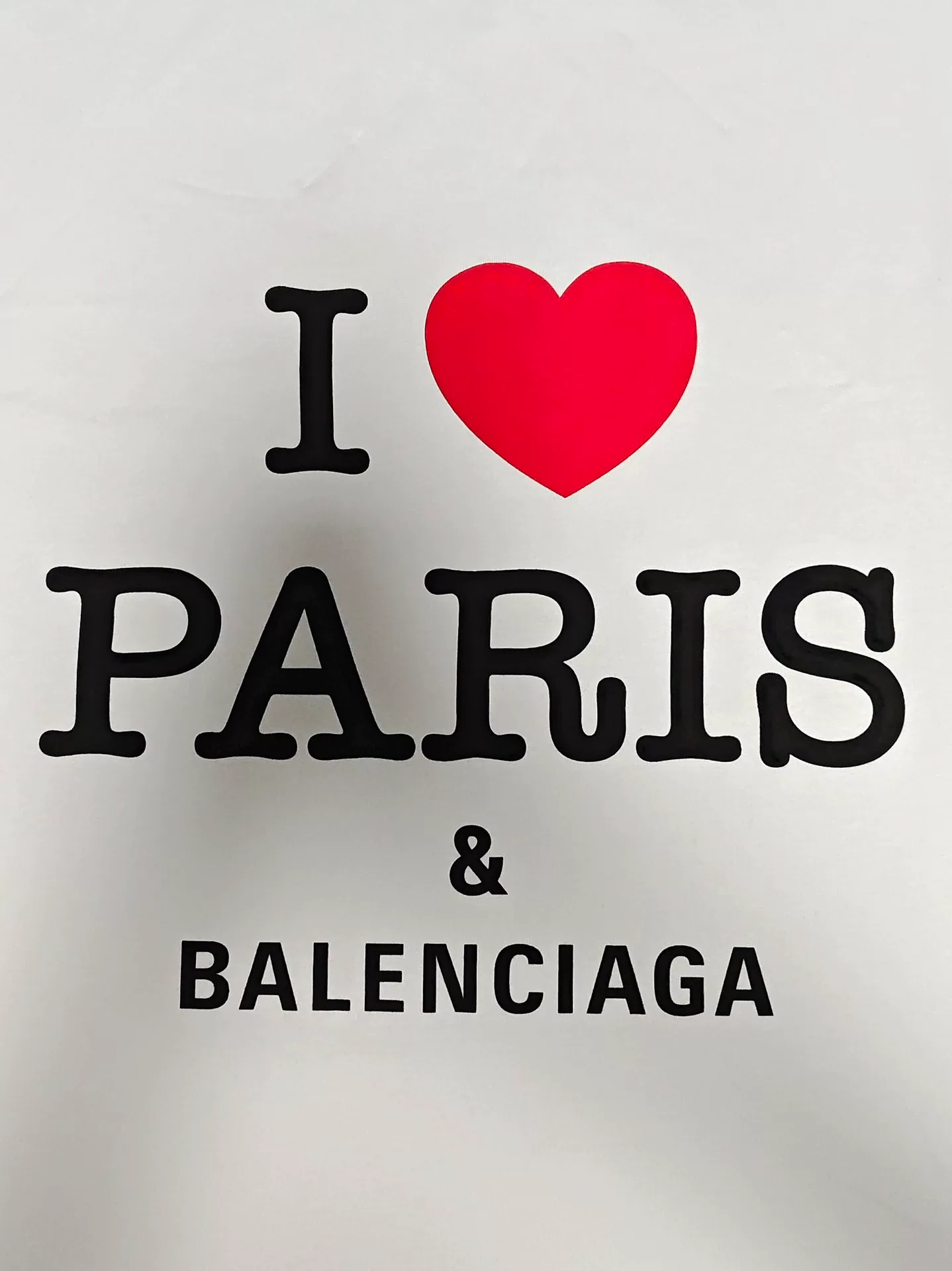 Balenciaga I ❤️ Paris Short-Sleeve Tee — back