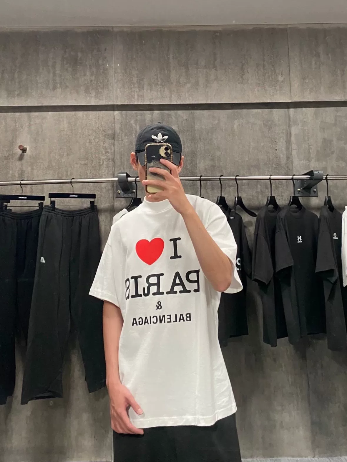 Balenciaga I ❤️ Paris Short-Sleeve Tee — front