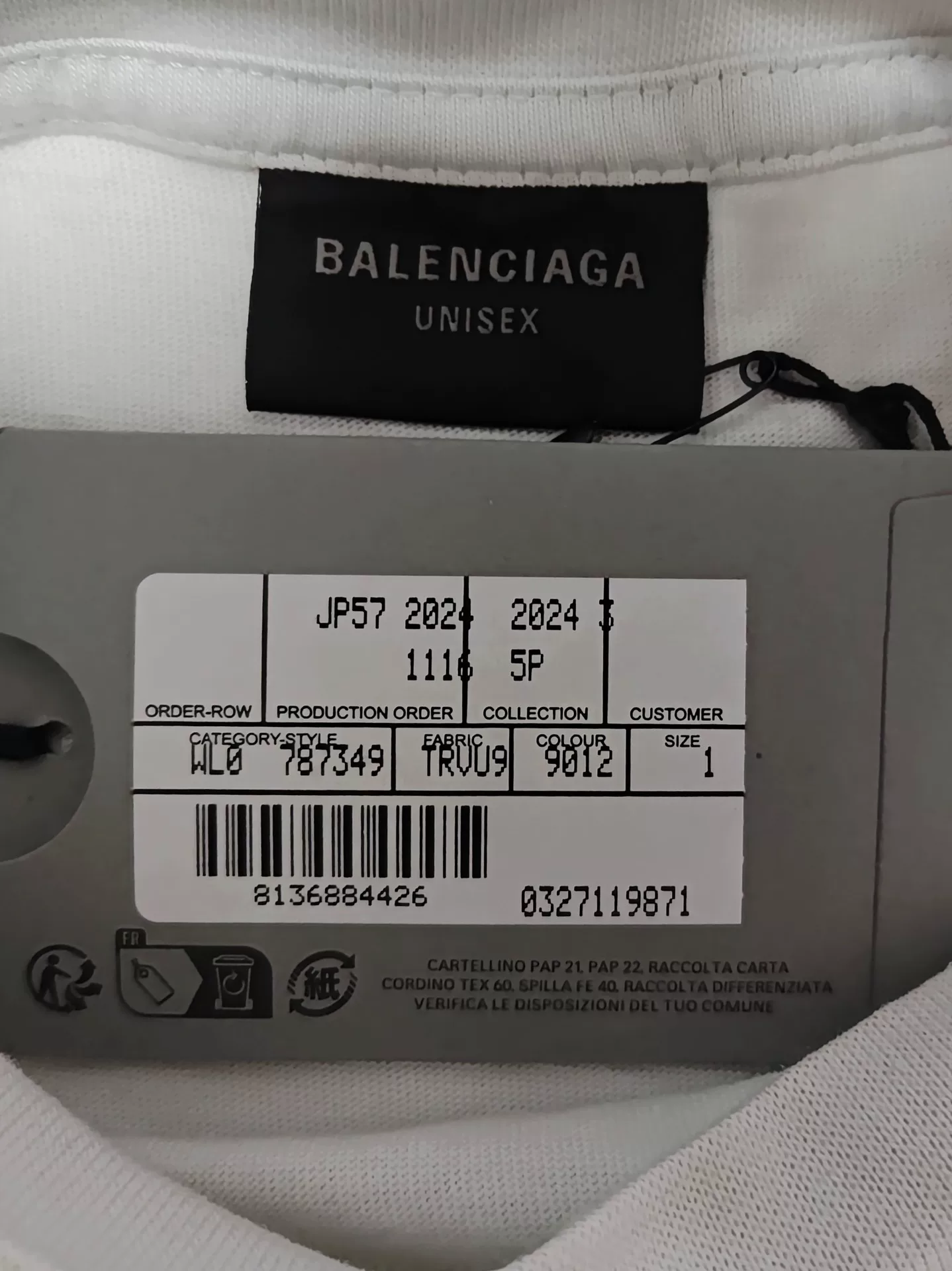 Balenciaga I ❤️ Paris Short-Sleeve Tee — label